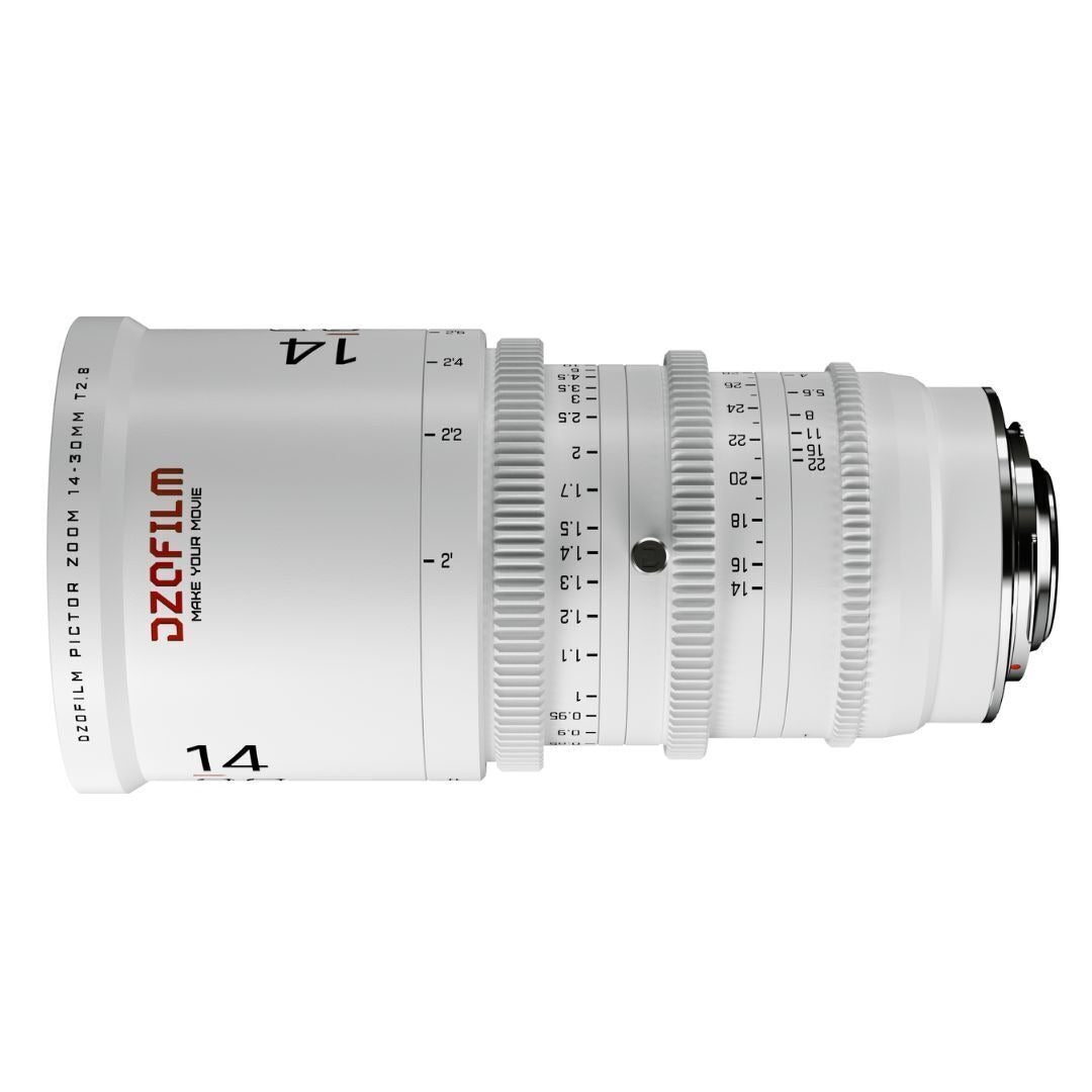 DZOFilm Pictor Zoom 14-30mm T2.8 Super 35 Parfocal Lens (PL and EF Mounts, White)