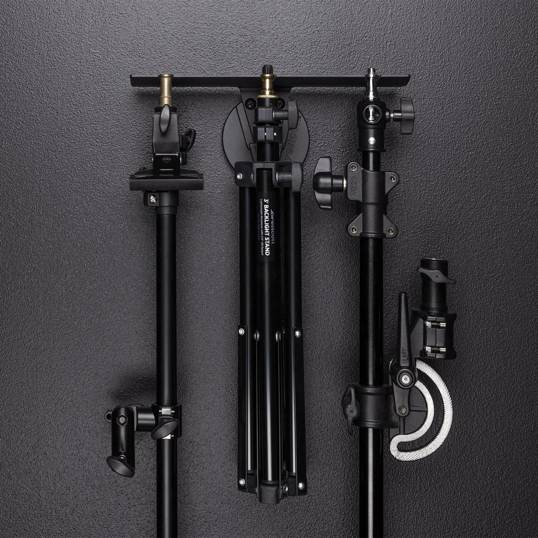 Westcott Float Wall Mount Light Stand Hanger by Lindsay for 3 Light Stands