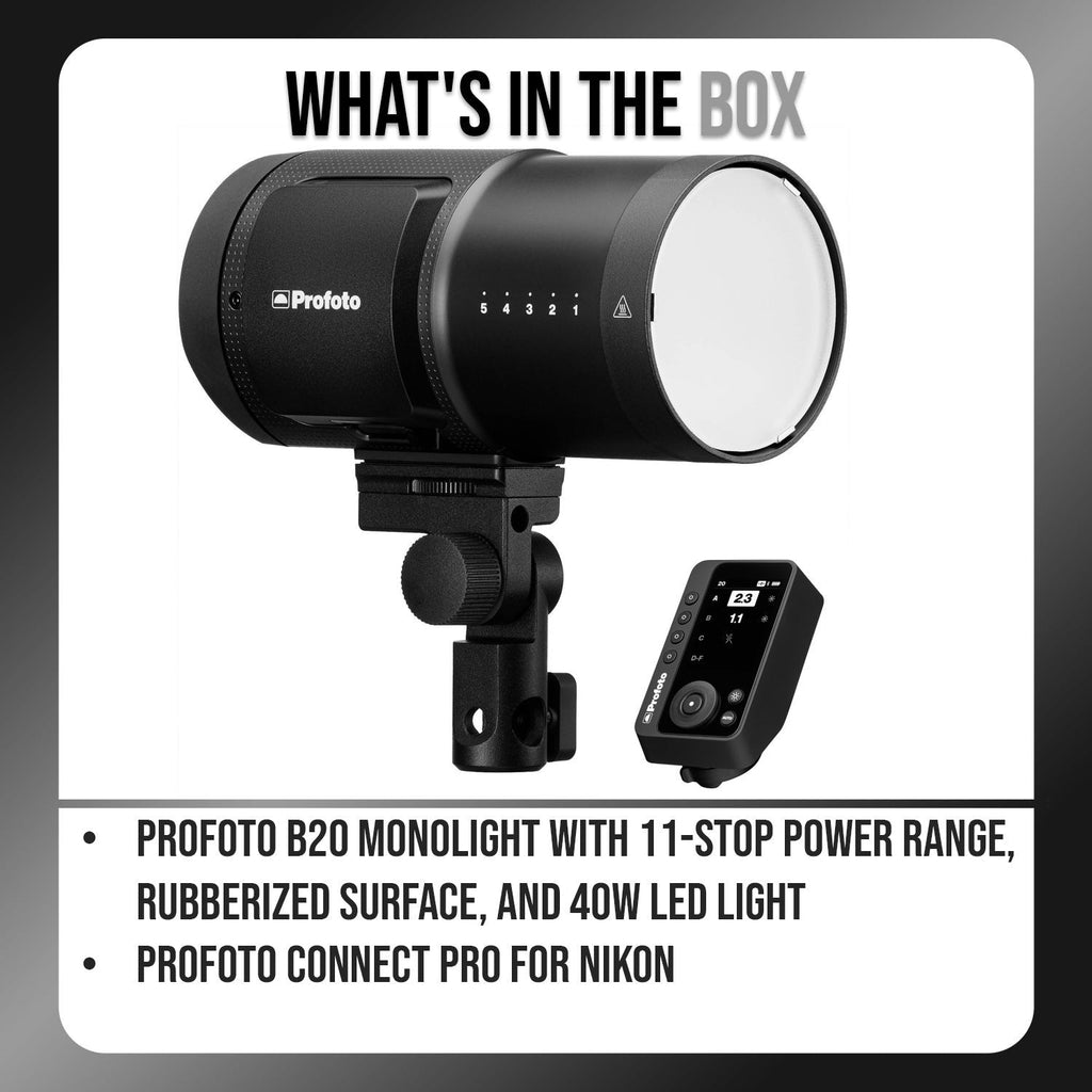 Profoto B20 and Profoto Connect Pro for Nikon