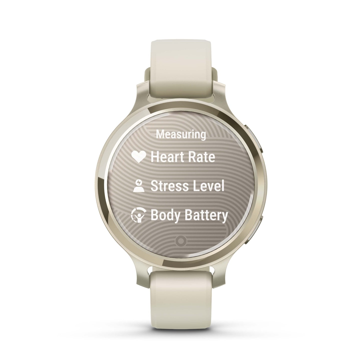 Garmin Lily 2 Active GPS Smartwatch (Lunar Gold, Bone Silicone Band)