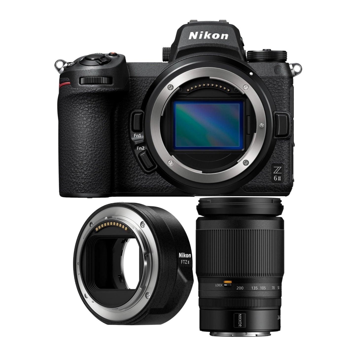 Nikon Z 6II Full-Frame Mirrorless Camera Bundle with NIKKOR Z 24-200mm Lens and Adapter
