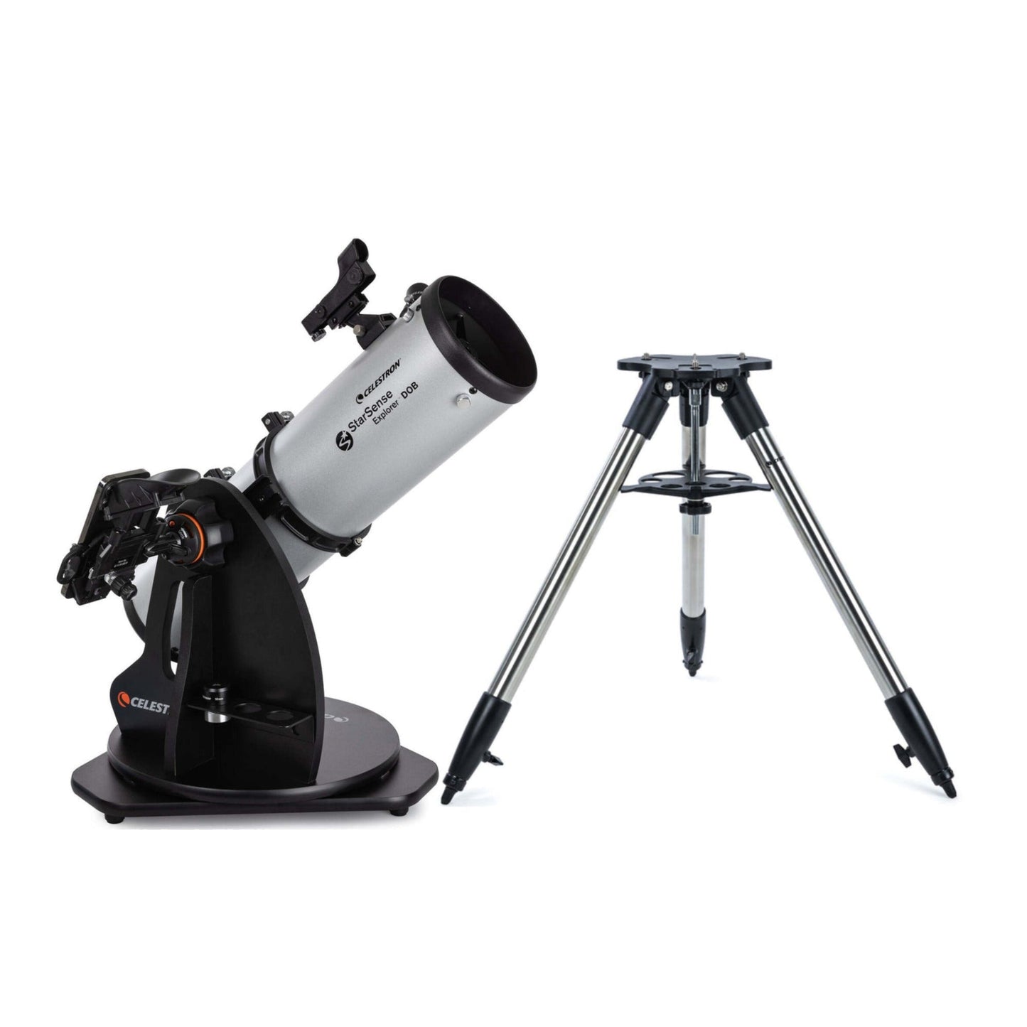 Celestron Starsense Explorer 130mm Tabletop Dobsonian Telescope and Metal Tripod