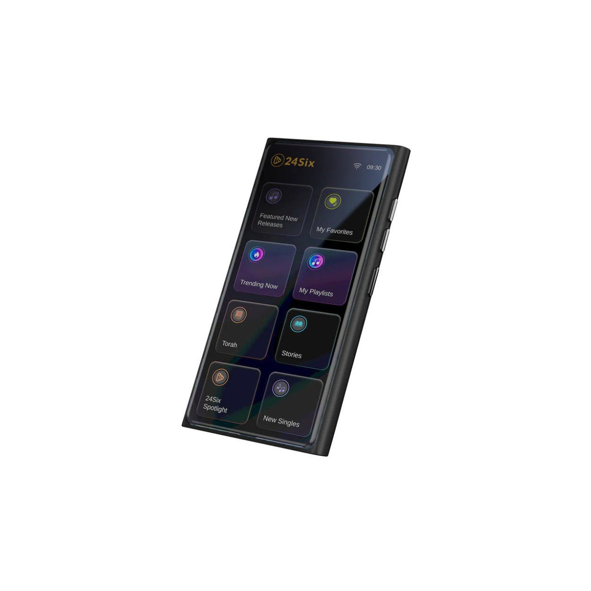 24Six Solo4 128GB Kosher MP3 Player with Jewish Music, Children Stories (Black)