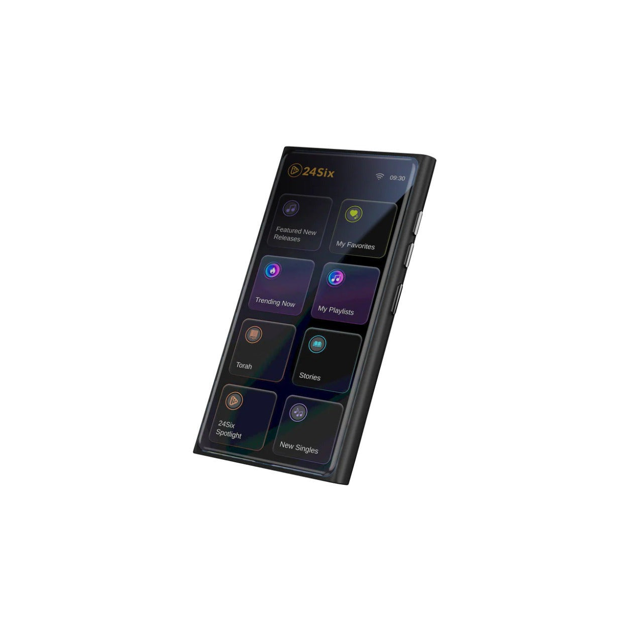 24Six Solo4 128GB Kosher MP3 Player with Jewish Music, Children Stories (Black)