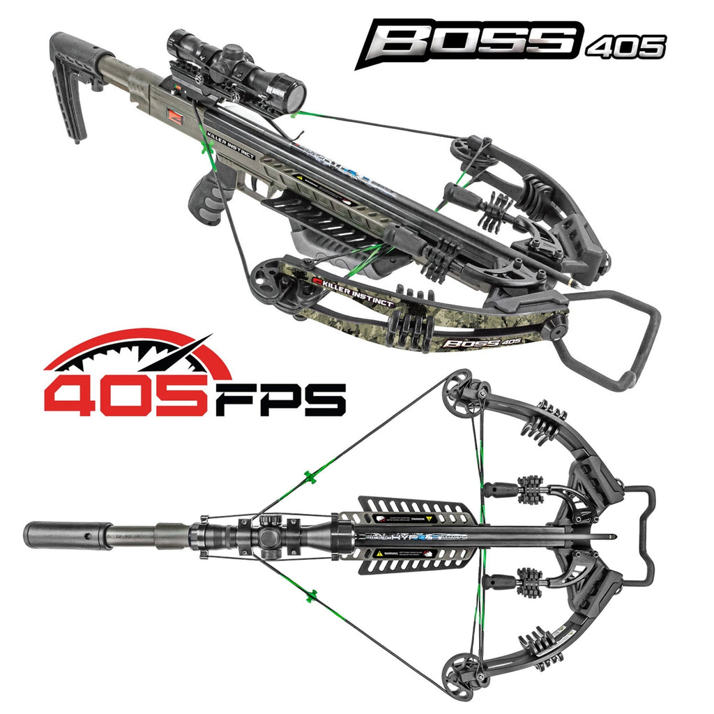 Killer Instinct BOSS 405 FPS Crossbow Package with 4x32 Illuminated Scope