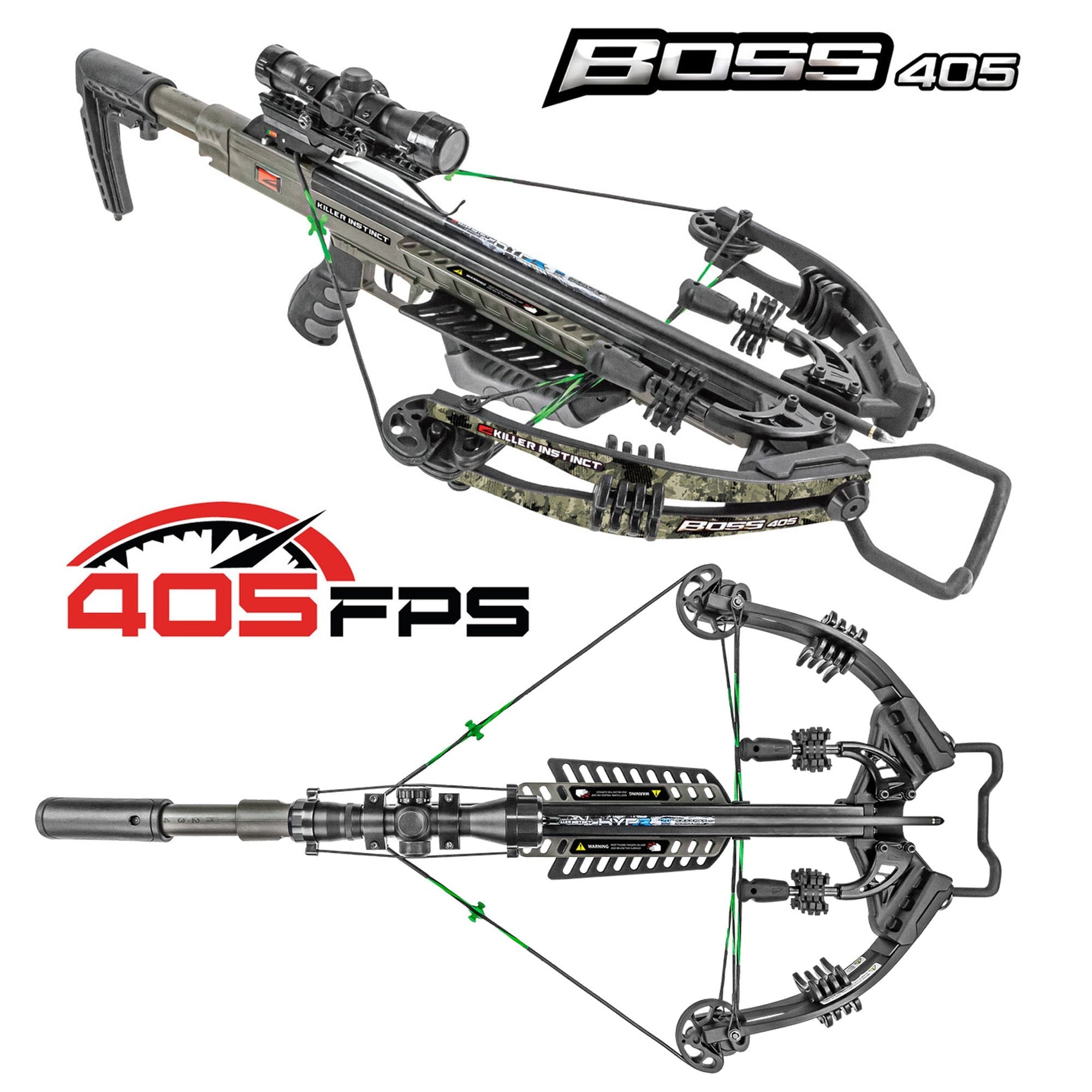 Killer Instinct BOSS 405 FPS Crossbow Package with 4x32 Illuminated Scope