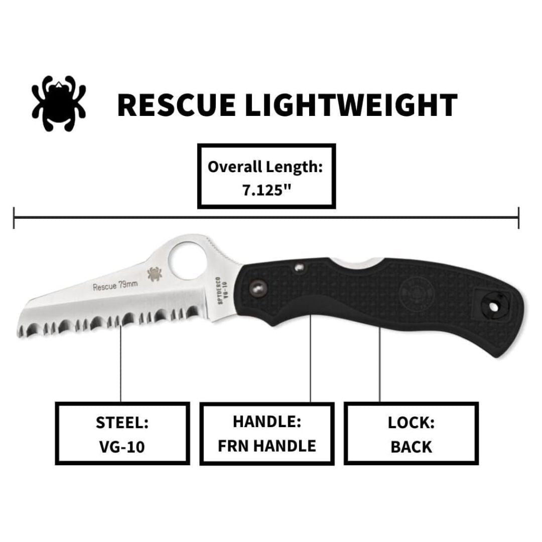 Spyderco Folding Knife Rescue 79mm