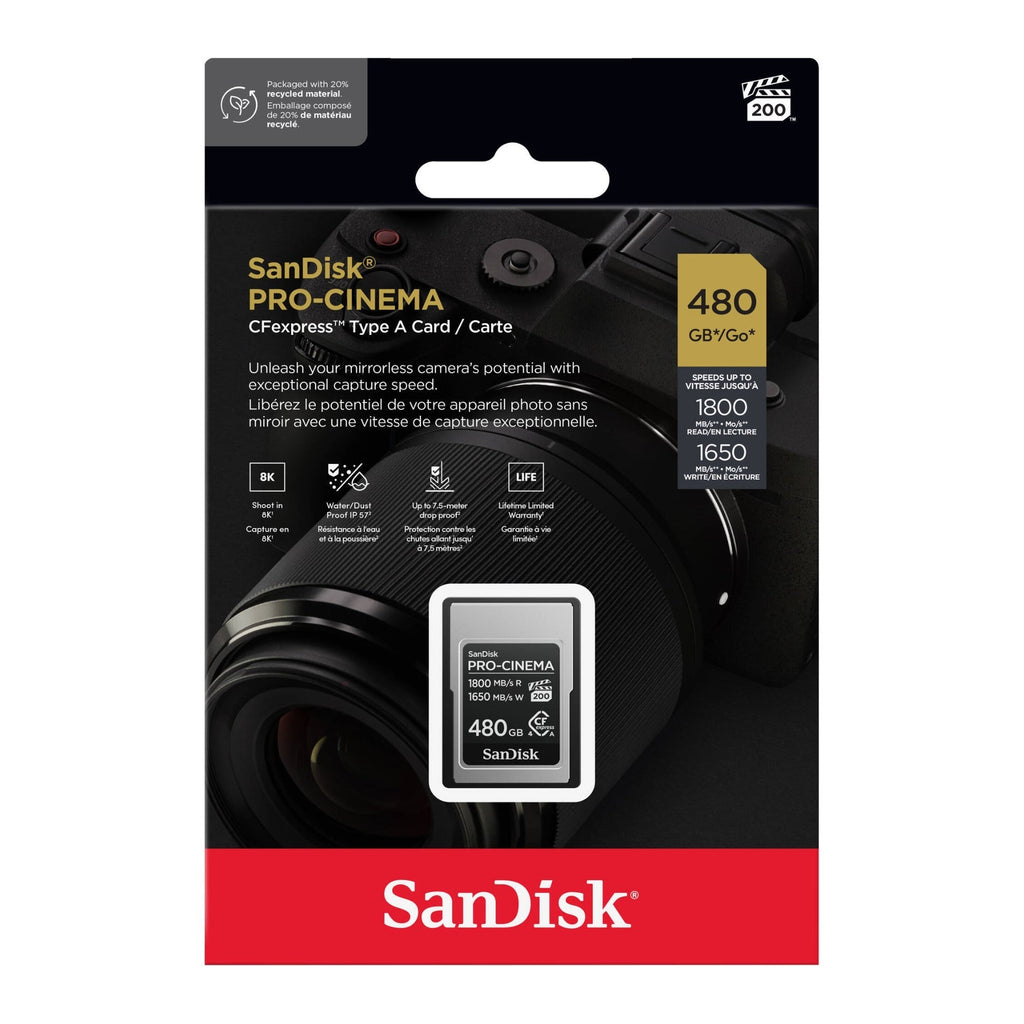 SanDisk 480GB PRO-CINEMA CFexpress Type A Memory Card