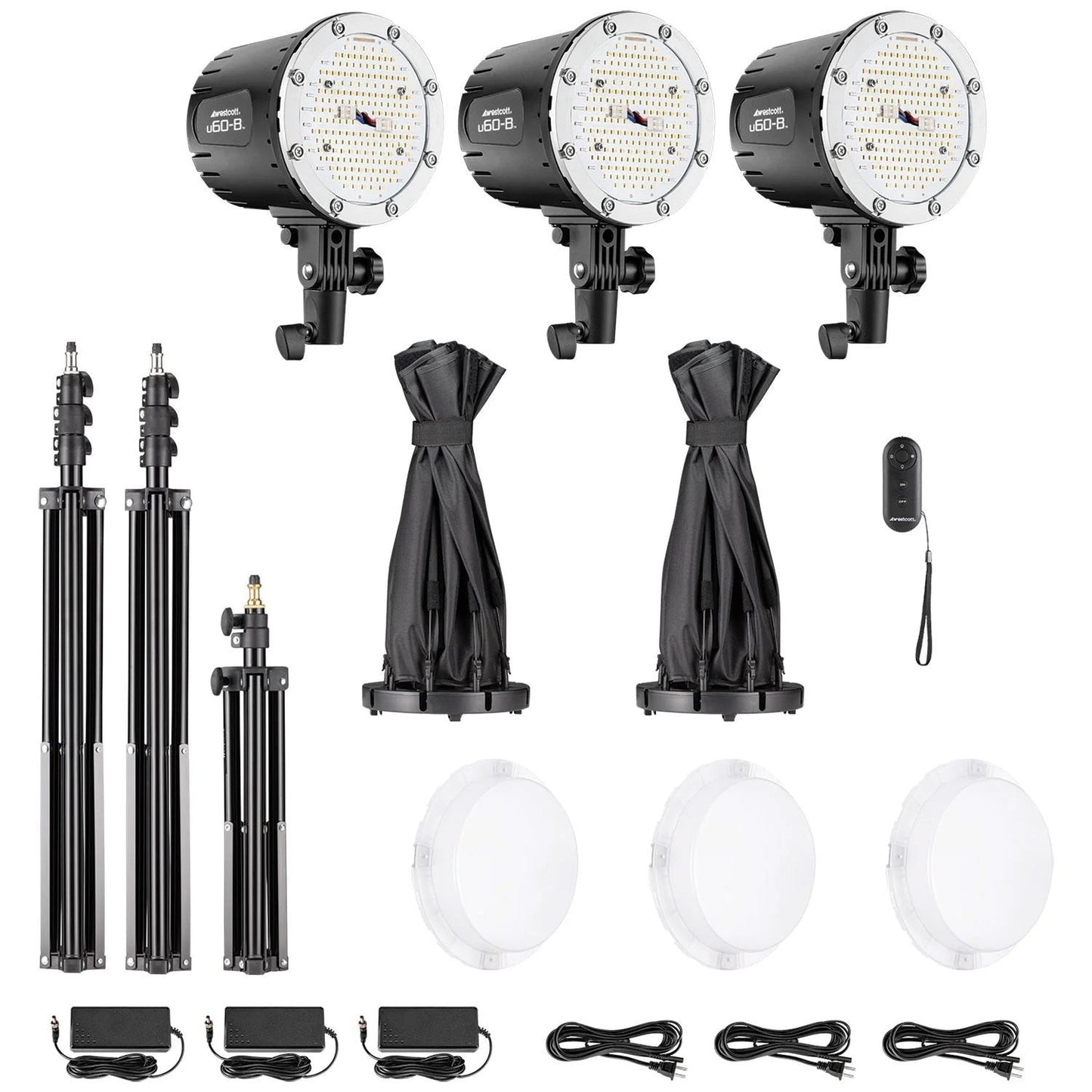 Westcott U60-B Bi-Color LED 3-Light Softbox Kit