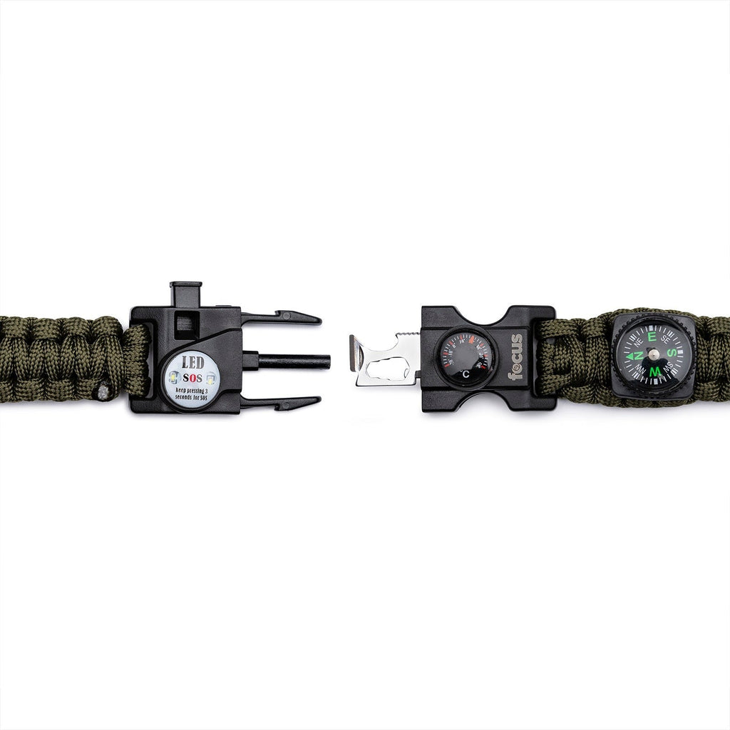 Spyderco Rescue 3 Lightweight Folding Knife with Multi-Tool Paracord Bracelet