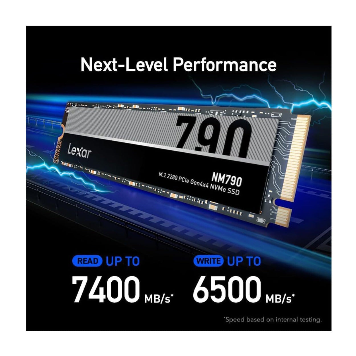 Lexar 4TB NM790 SSD PCIe Gen4 NVMe M.2 2280 Internal Solid State Drive