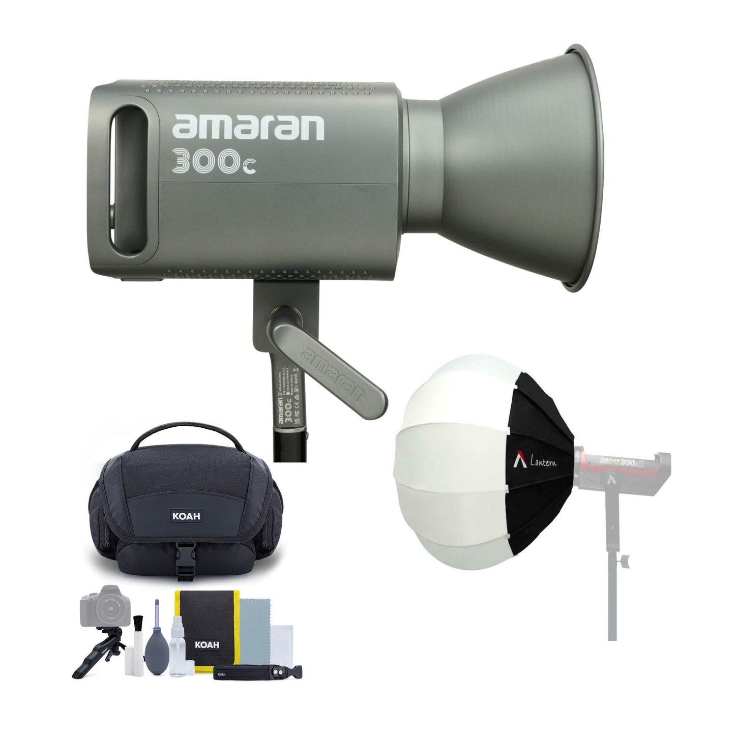 Amaran 300c RGB LED Monolight with Lantern Softbox and Accessory Kit