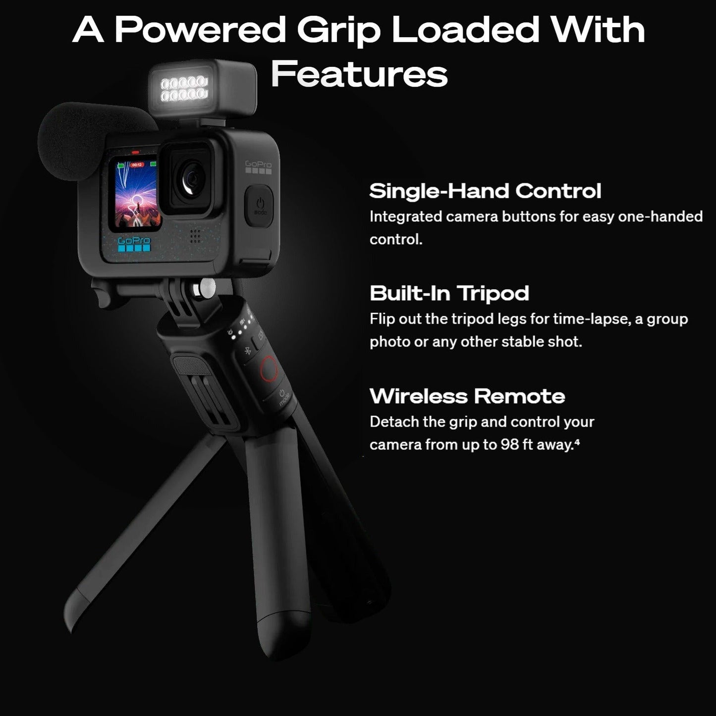 GoPro HERO12 Black Creator Edition Action Camera with Charger, Accessory Kit, and 128GB Card Bundle
