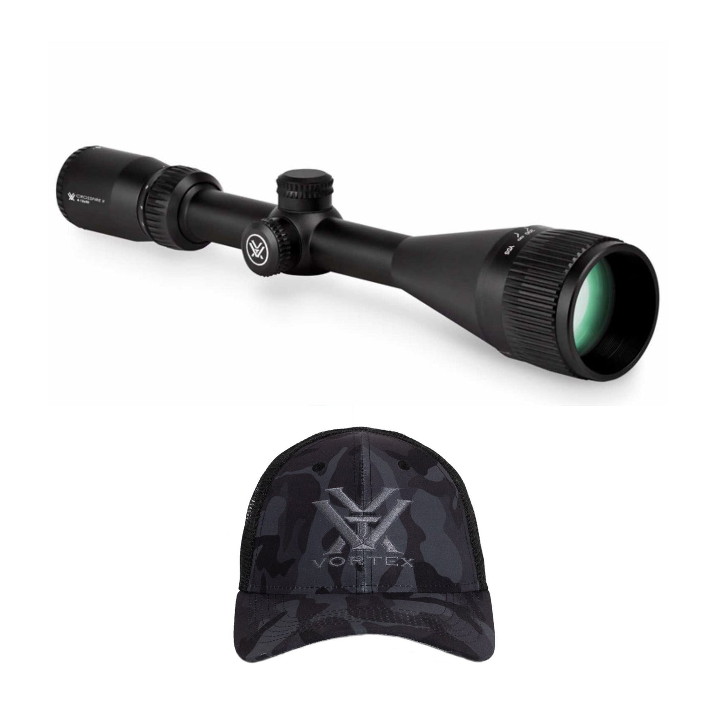 Vortex Crossfire II 4-12x50 AO Dead-Hold BDC Reticle Riflescope with Cover and Vortex Cap