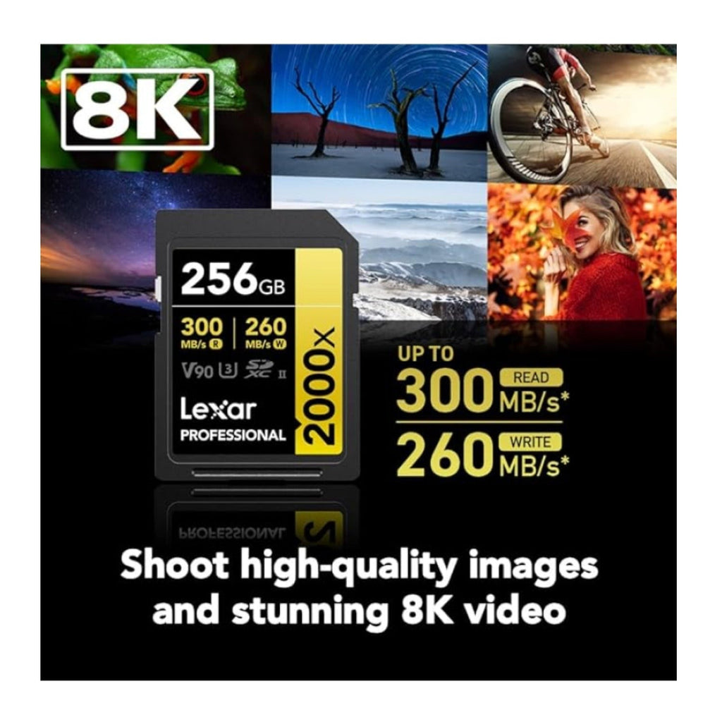 Lexar Professional 256GB 2000x UHS-II SDXC Memory Card