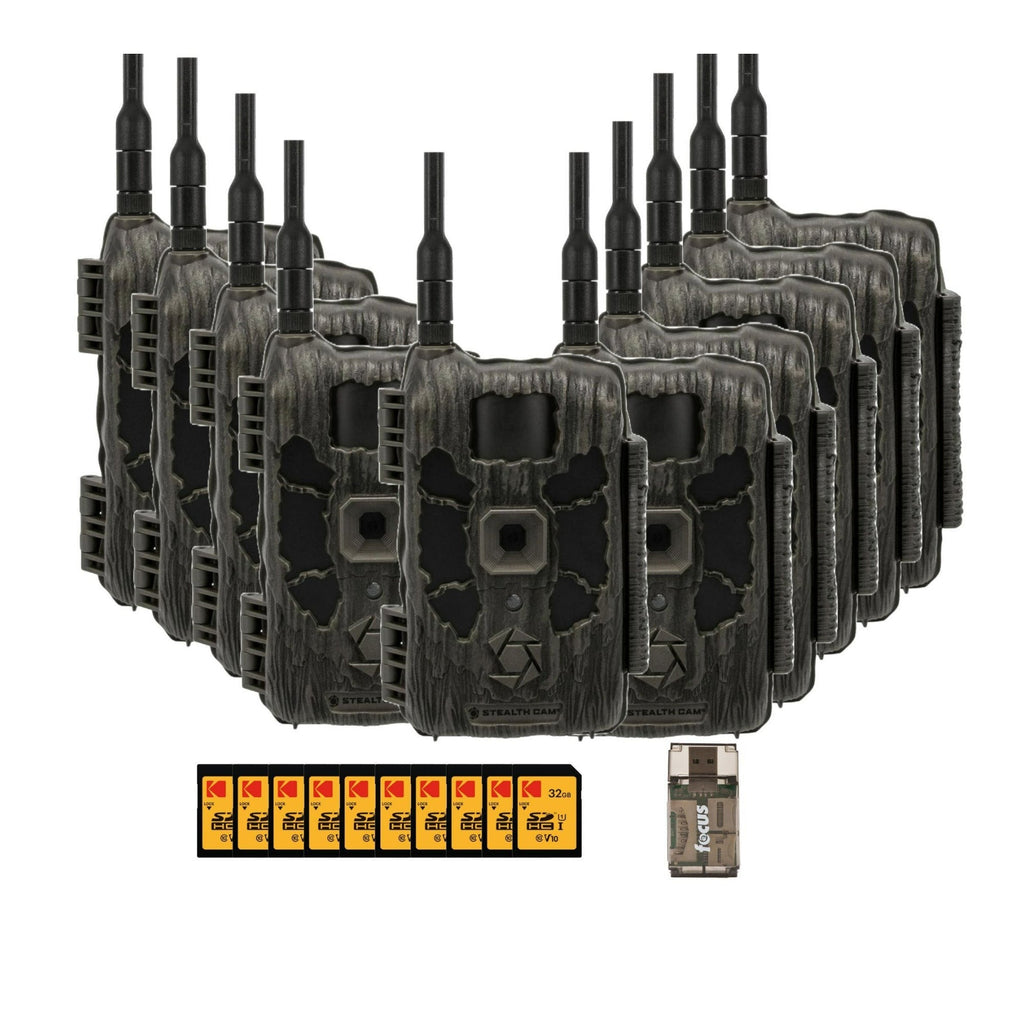 Stealth Cam Deceptor Max 3.0 Cellular Trail Camera (10-Pack) with Accessories