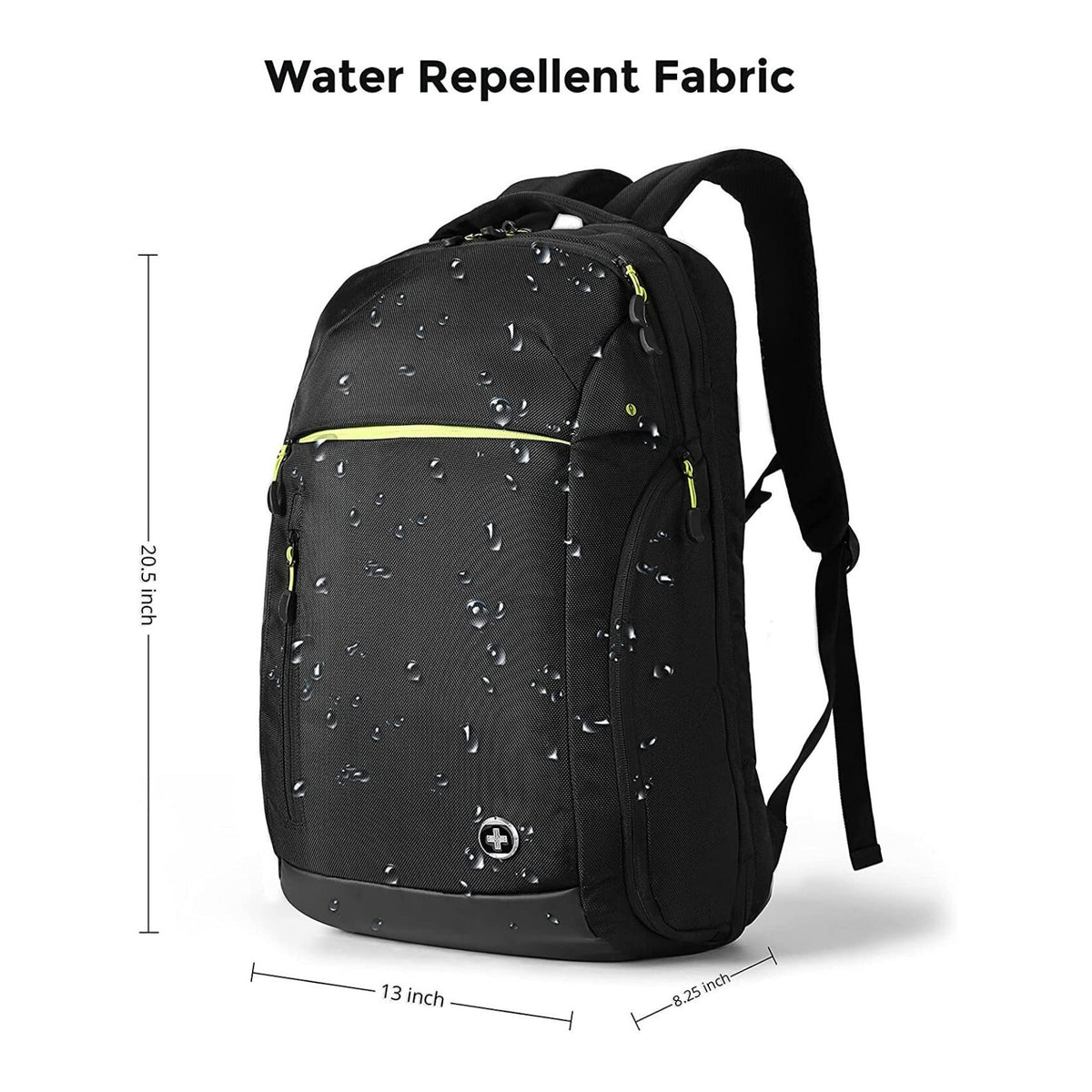 Swissdigital Java Oversized Travel Waterproof Backpack (Black)