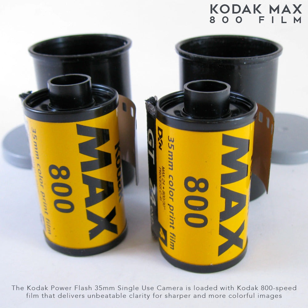 Kodak Power Flash 35mm Single Use Camera Bundle (4-Pack)