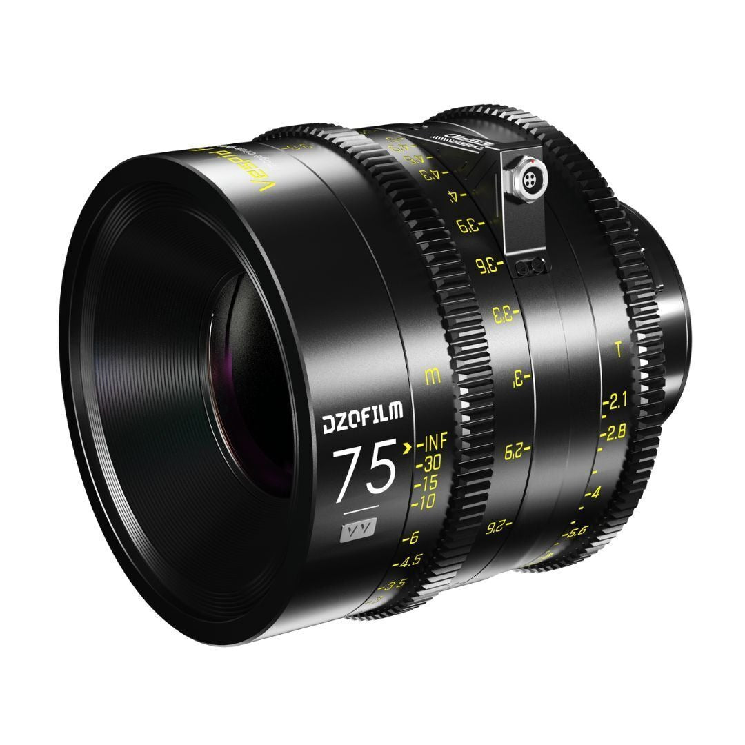 DZOFilm VESPID Cyber Full Frame 75mm T2.1 Prime Lens with Real-Time Transmission (PL and EF Mounts)