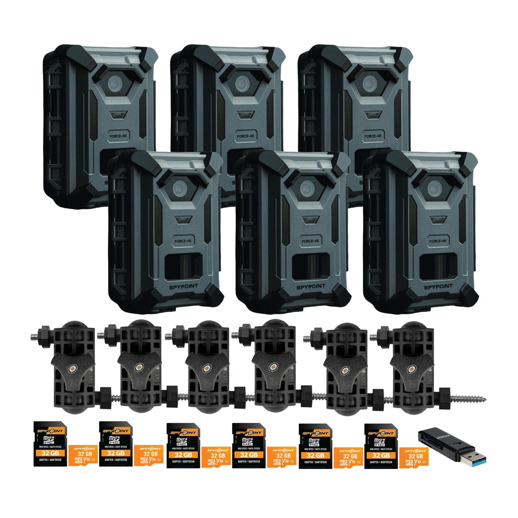 Spypoint FORCE-4K Trail Camera with 32GB MicroSD and Accessories Bundle