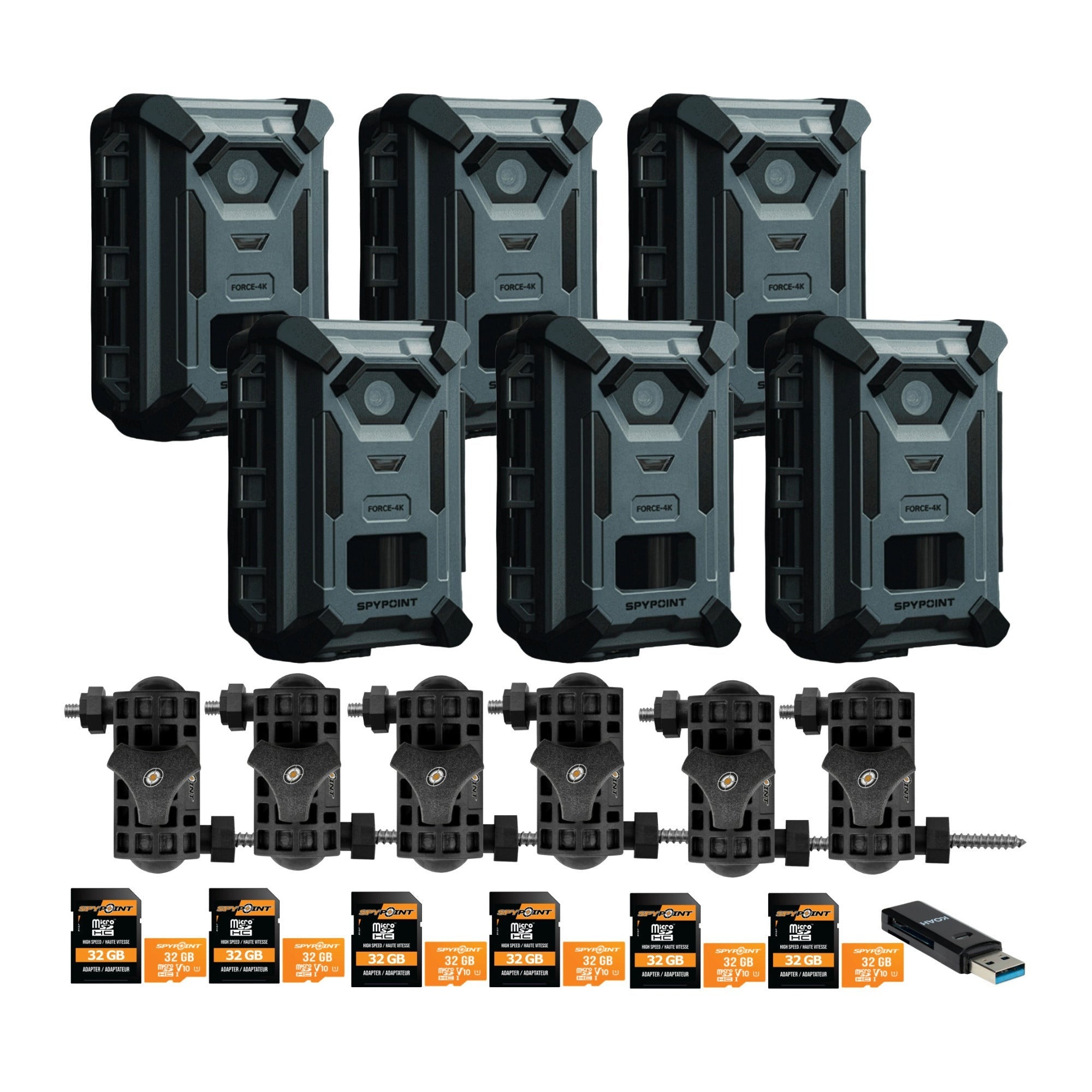 Spypoint FORCE-4K Trail Camera with 32GB MicroSD and Accessories Bundle
