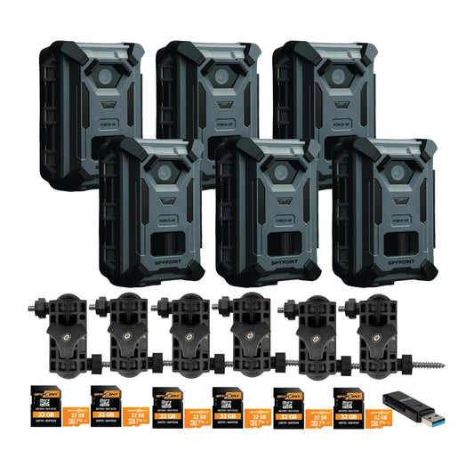 Spypoint FORCE-4K Trail Camera with 32GB MicroSD and Accessories Bundle