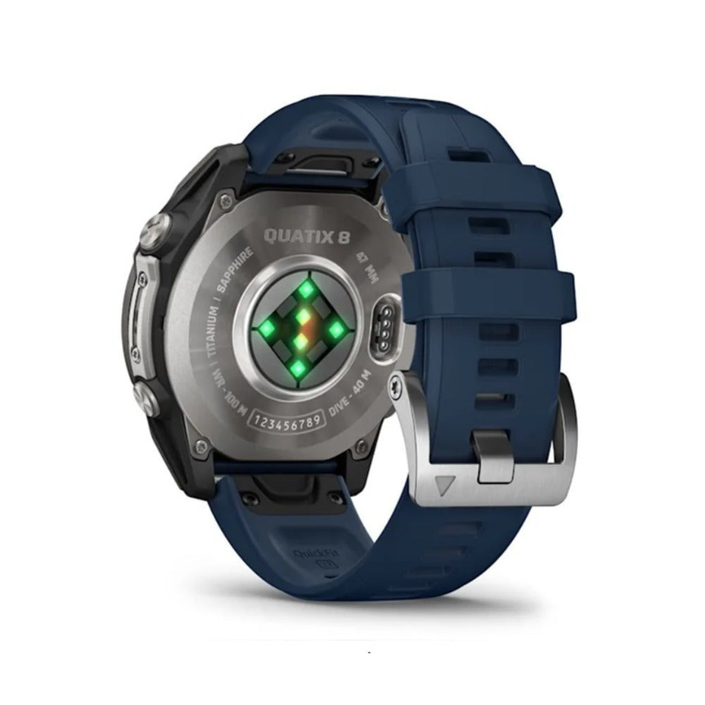 Garmin quatix 8 AMOLED Marine GPS 47mm Smartwatch (Titanium/Captain Blue)