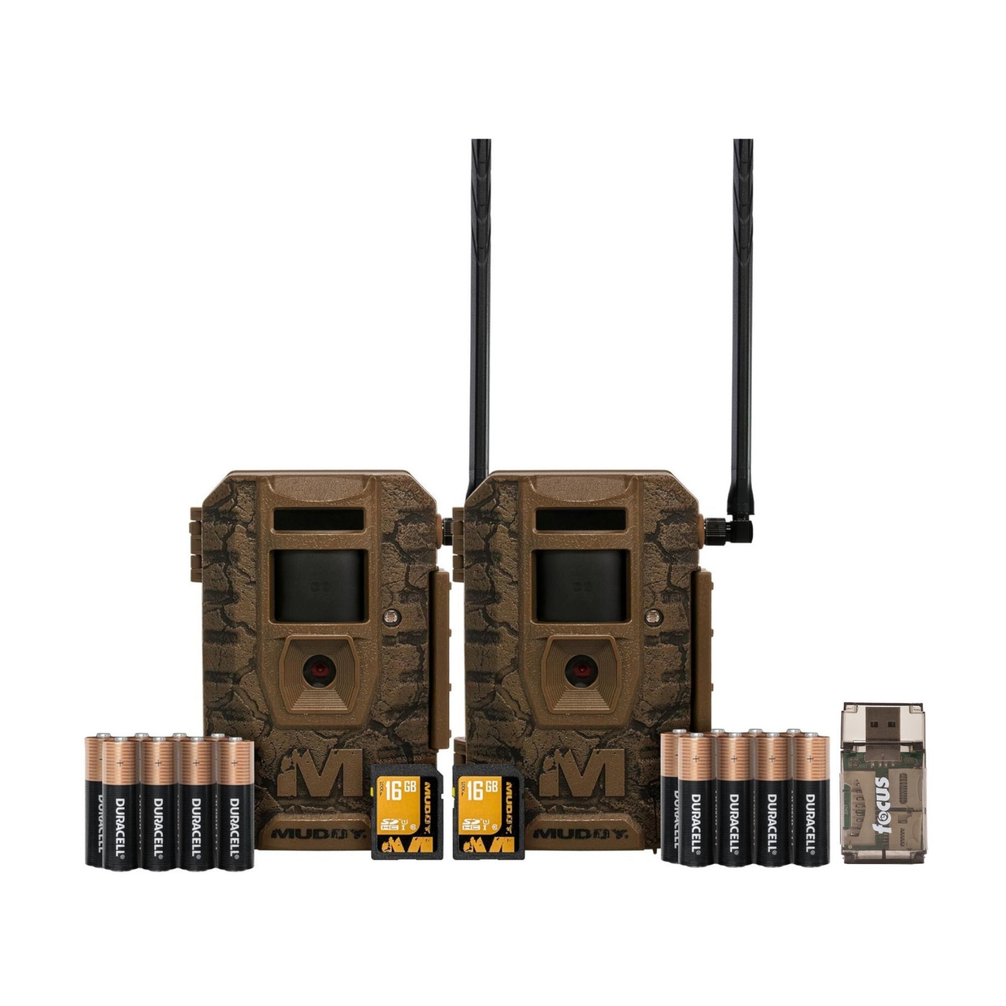 Muddy Outdoors Mitigator 3.0 Combo Cellular Trail Camera (2-Pack) with Accs
