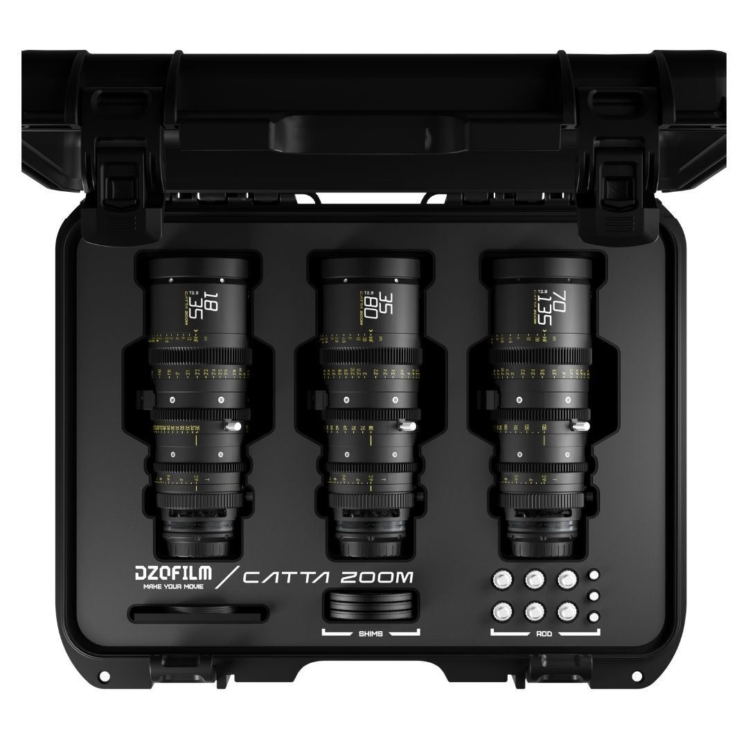 DZOFilm Catta FF 18 to 35mm, 35 to 80mm, and 70 to 135mm T2.9 Cine Zoom 3-Lens Bundle (Black)