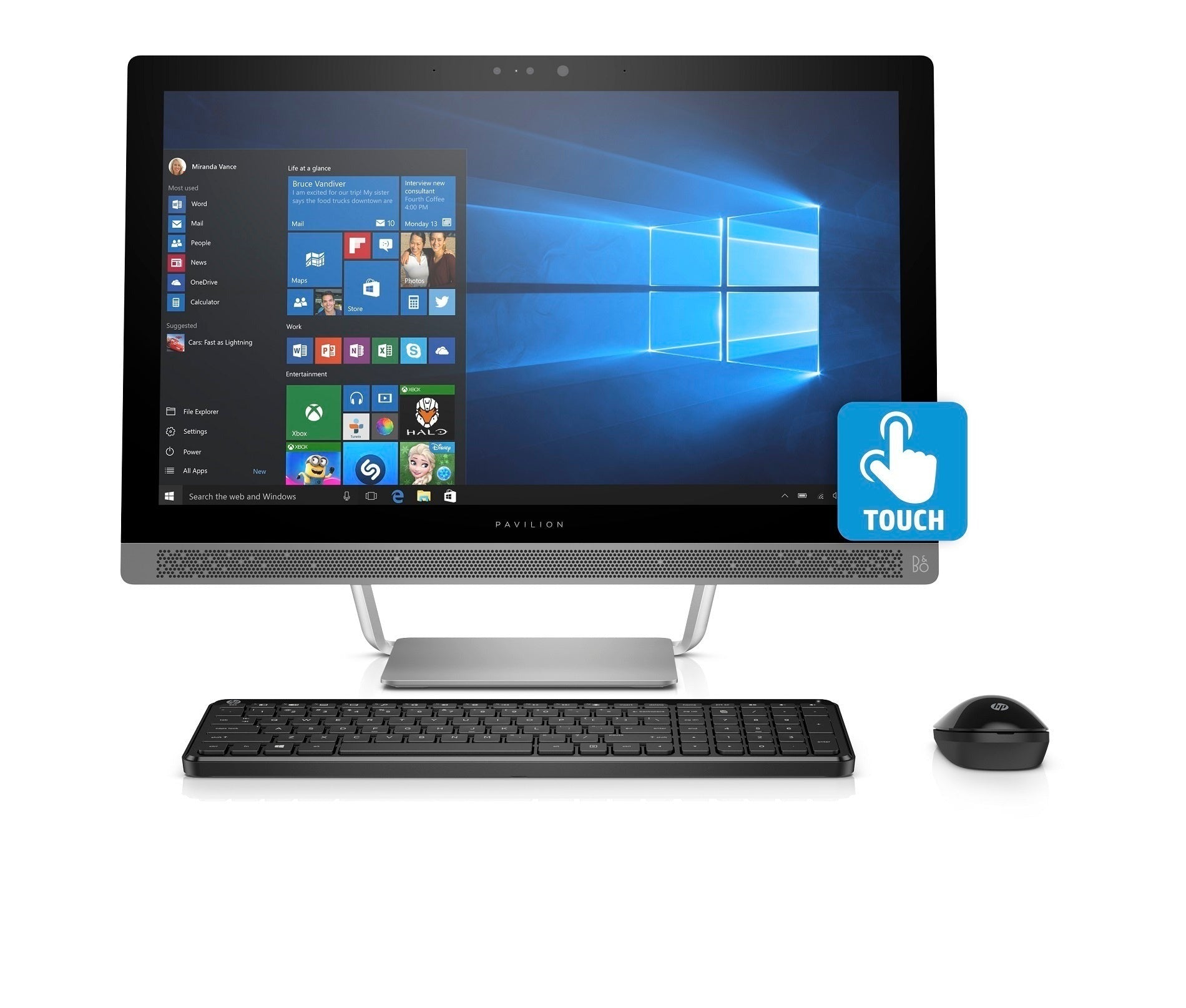 HP Pavilion 24-b267c 23.8" FHD Touch All-in-One PC, Intel Pentium, 8GB RAM, 1TB HDD (Certified Refurbished)
