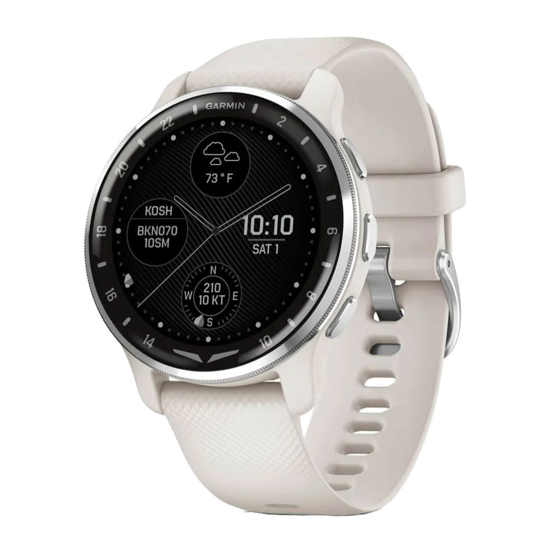 Garmin D2 Air X10 Touchscreen Aviator Smartwatch with Health and Fitness Features (Silver-Ivory)