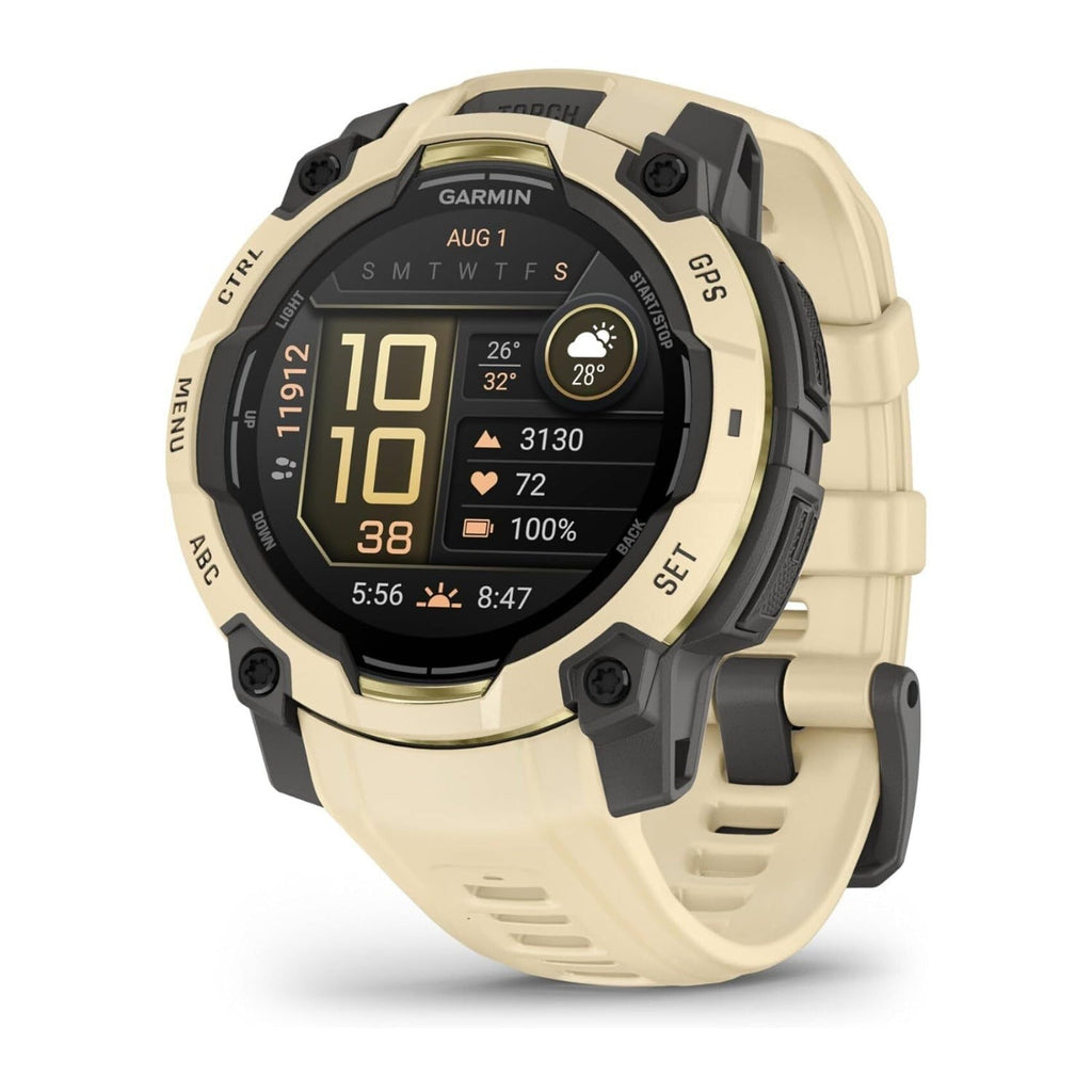 Garmin Instinct 3 45mm AMOLED GPS Smartwatch (Citrine Limited Edition) Bundle with T710 Earbuds
