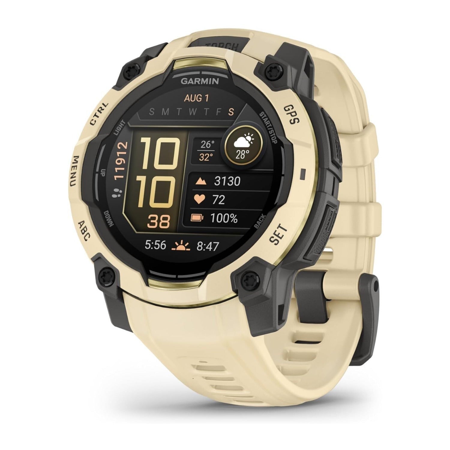 Garmin Instinct 3 45mm AMOLED GPS Smartwatch (Citrine Limited Edition) Bundle with T710 Earbuds