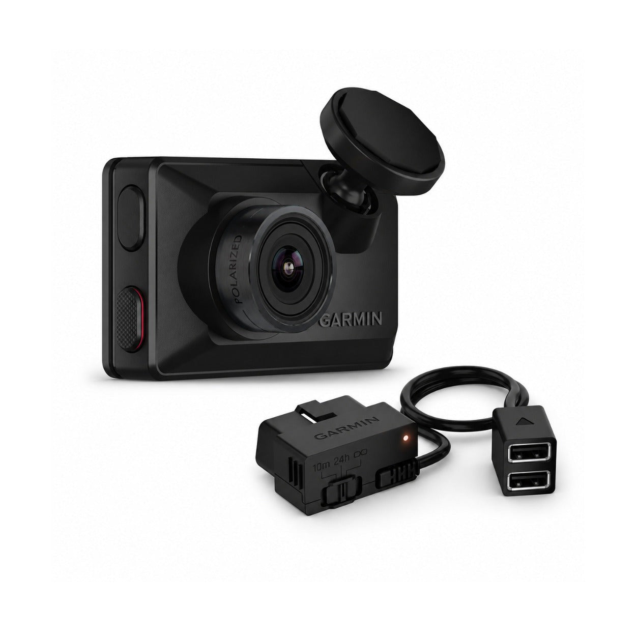 Garmin Dash Cam X310 4K UHD Dash Camera Bundle with Constant Power Cable (Black/Black) (2 Items)