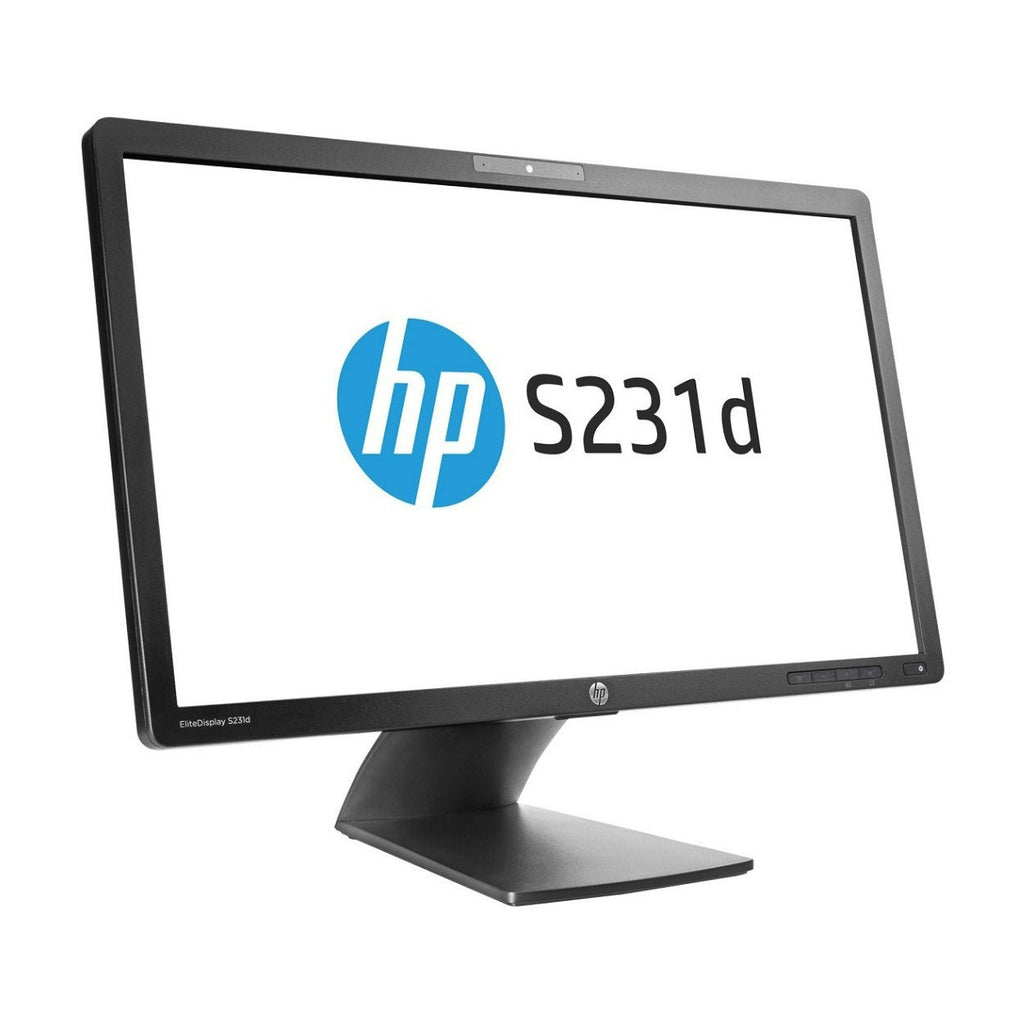 HP EliteDisplay S231D 23" FHD IPS Monitor with Webcam, DisplayPort, USB, RJ-45 (Certified Refurbished)