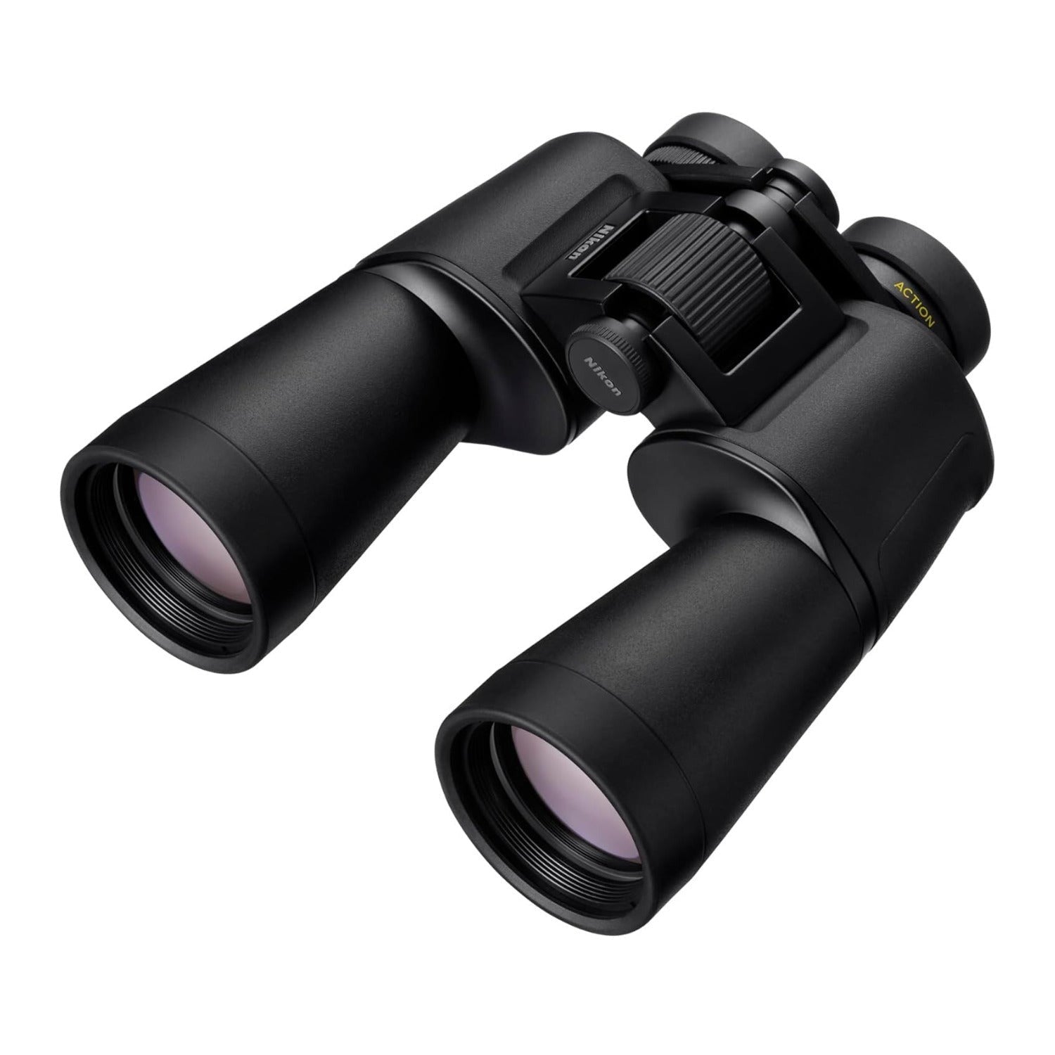 Nikon Action 12x50 Binoculars (Black) with Bungee Strap Bundle