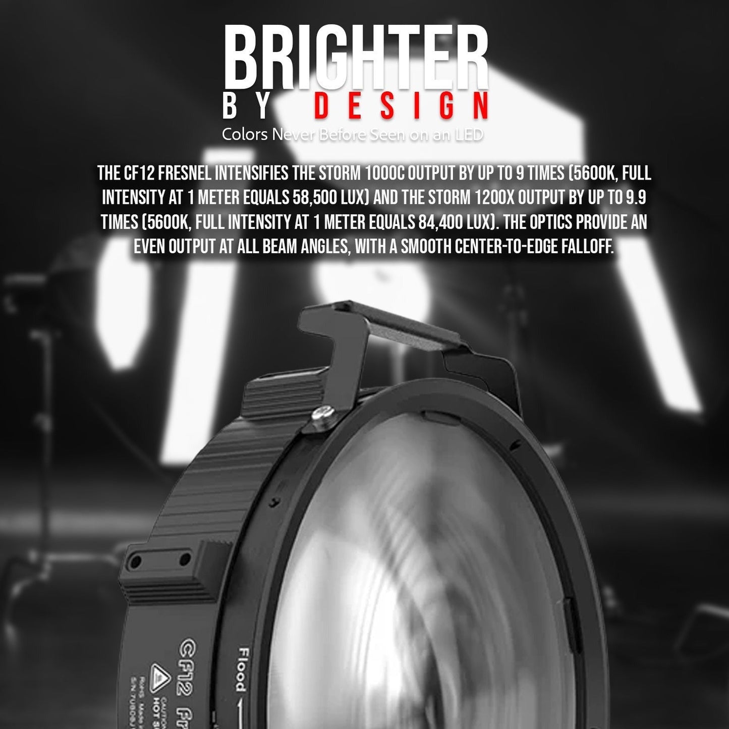 Aputure CF12 12-Inch Bowens Mount Fresnel with Dual-Expand Focus for STORM 1000c and 1200x (Black)