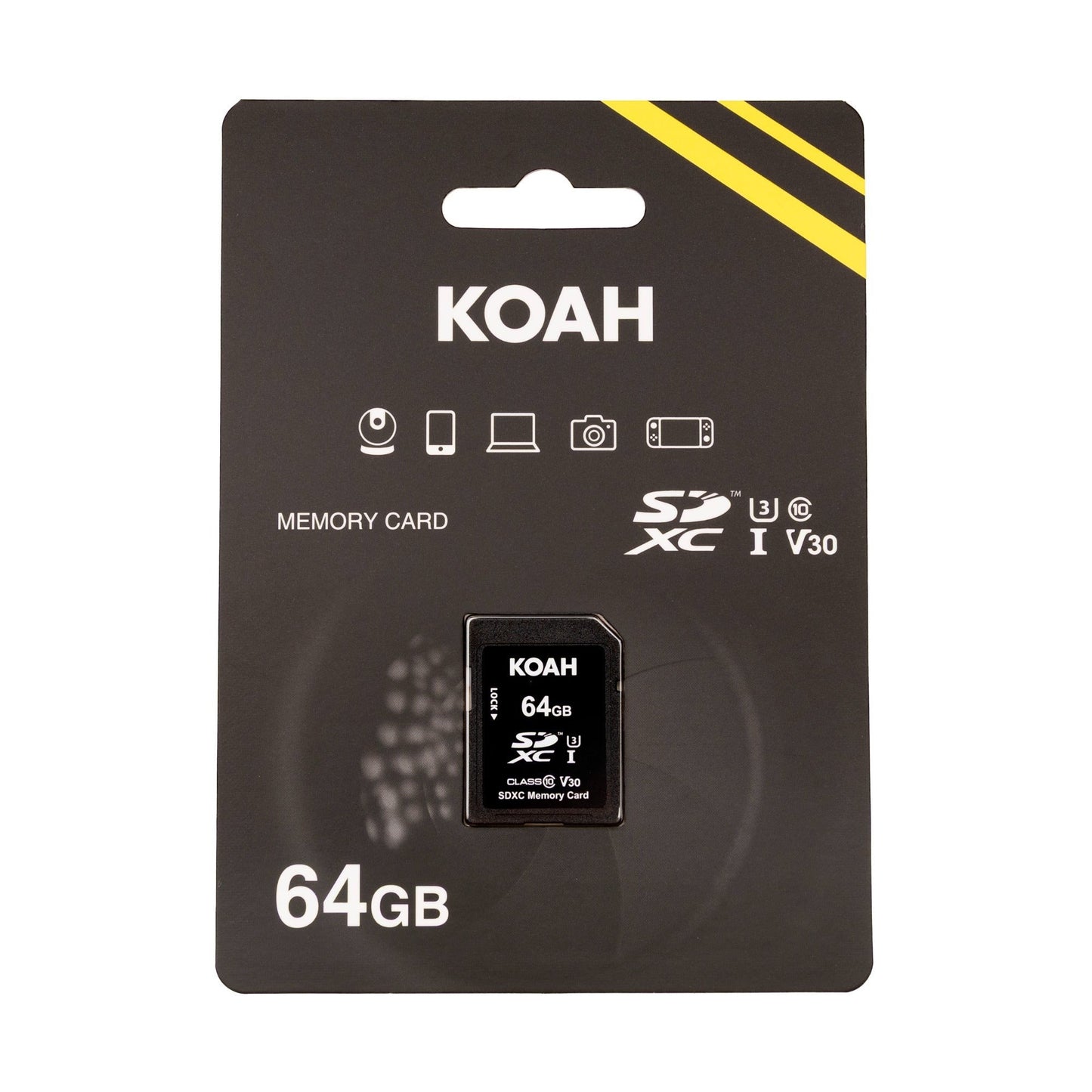 Koah Ultimate 64GB SDHC Memory Card Class10 U3 V30 UHS-I High-Speed Storage