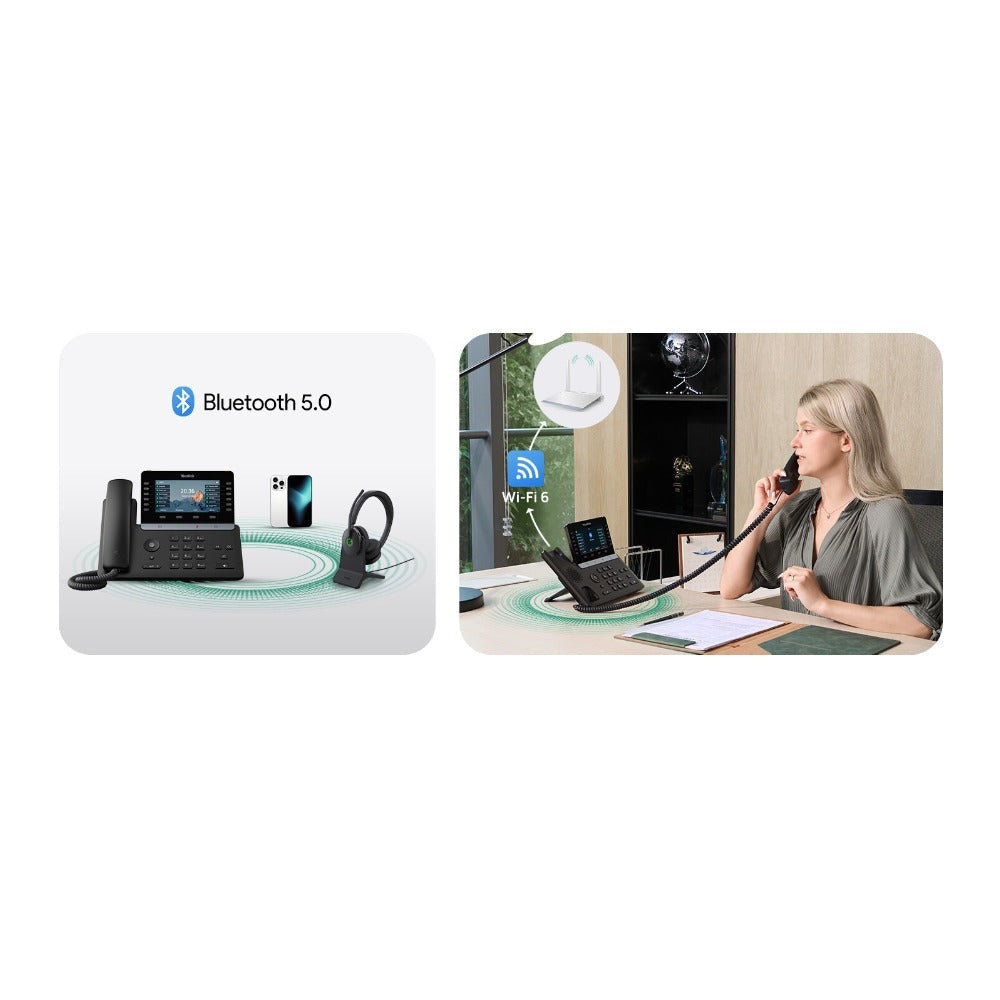 Yealink SIP-T85W Wi-Fi IP Phone with PoE & 16 SIP Accounts (Power Adapter Not Included)