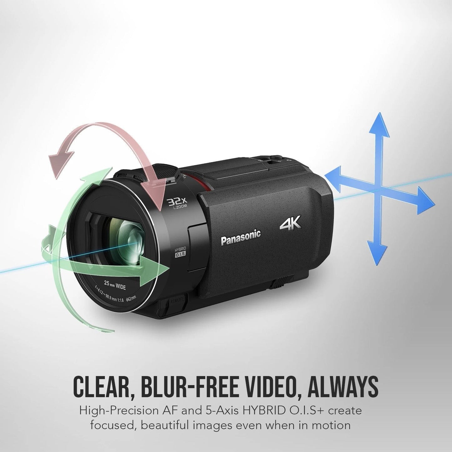 Panasonic VX3 Camcorder with 4K Image Quality and 128GB SDXC 170MBPS Memory Card Bundle