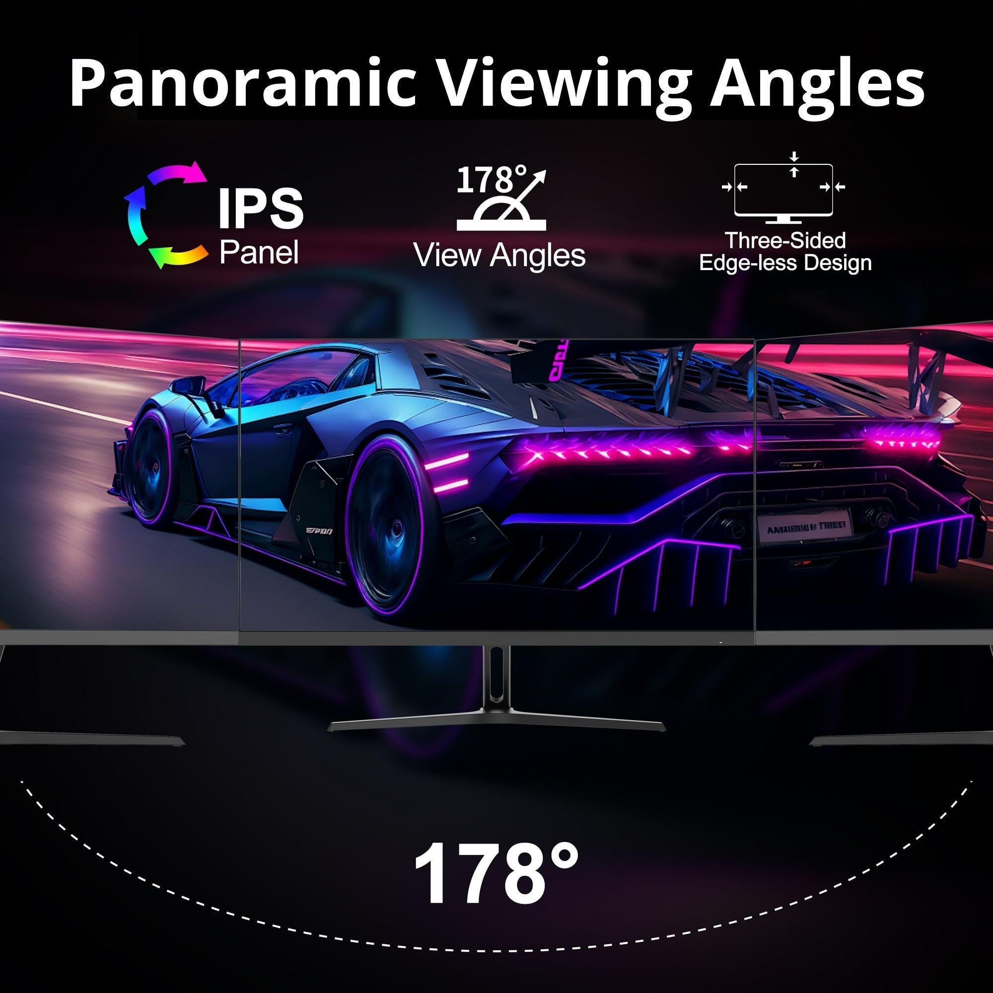 SANSUI 27-inch Curved Gaming Monitor FHD 165Hz 1ms FreeSync HDR