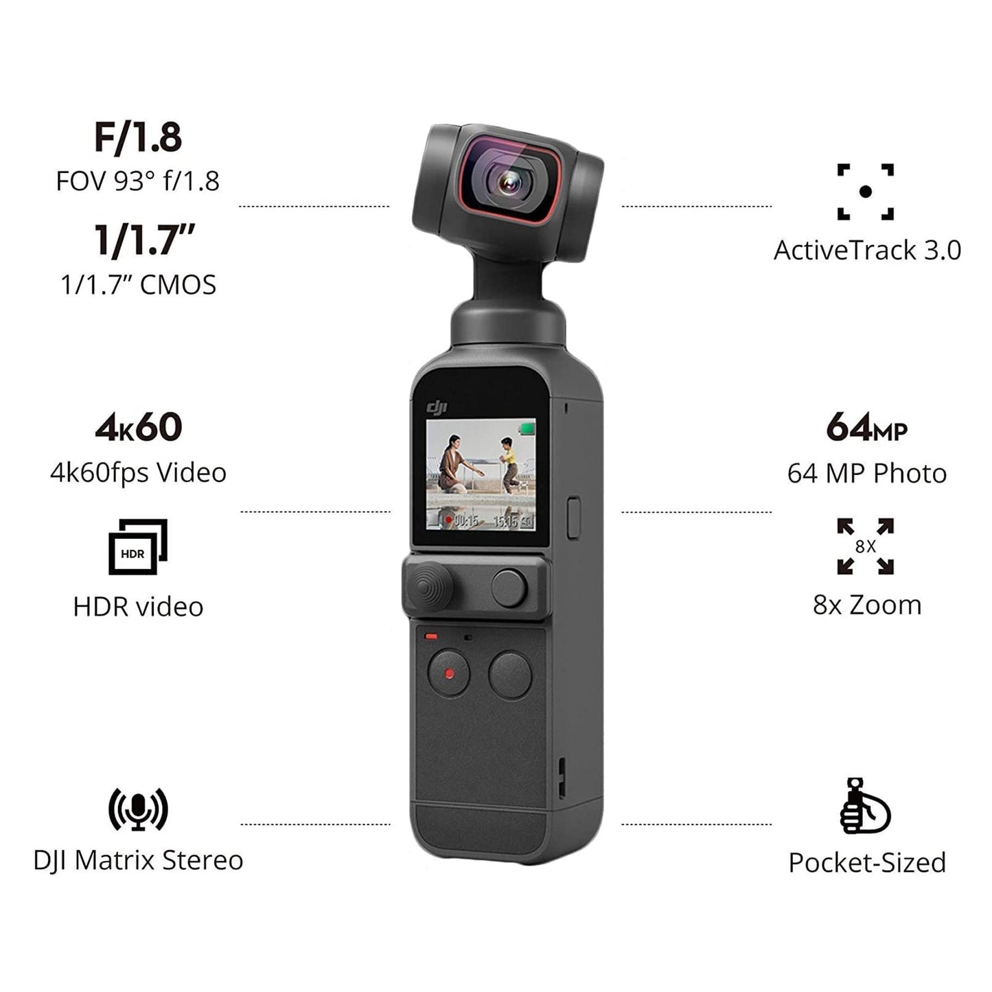 DJI Pocket 2 Gimbal Creator Combo with Blade Arm for DJI Pocket 3 and Insta 360 Cameras Bundle