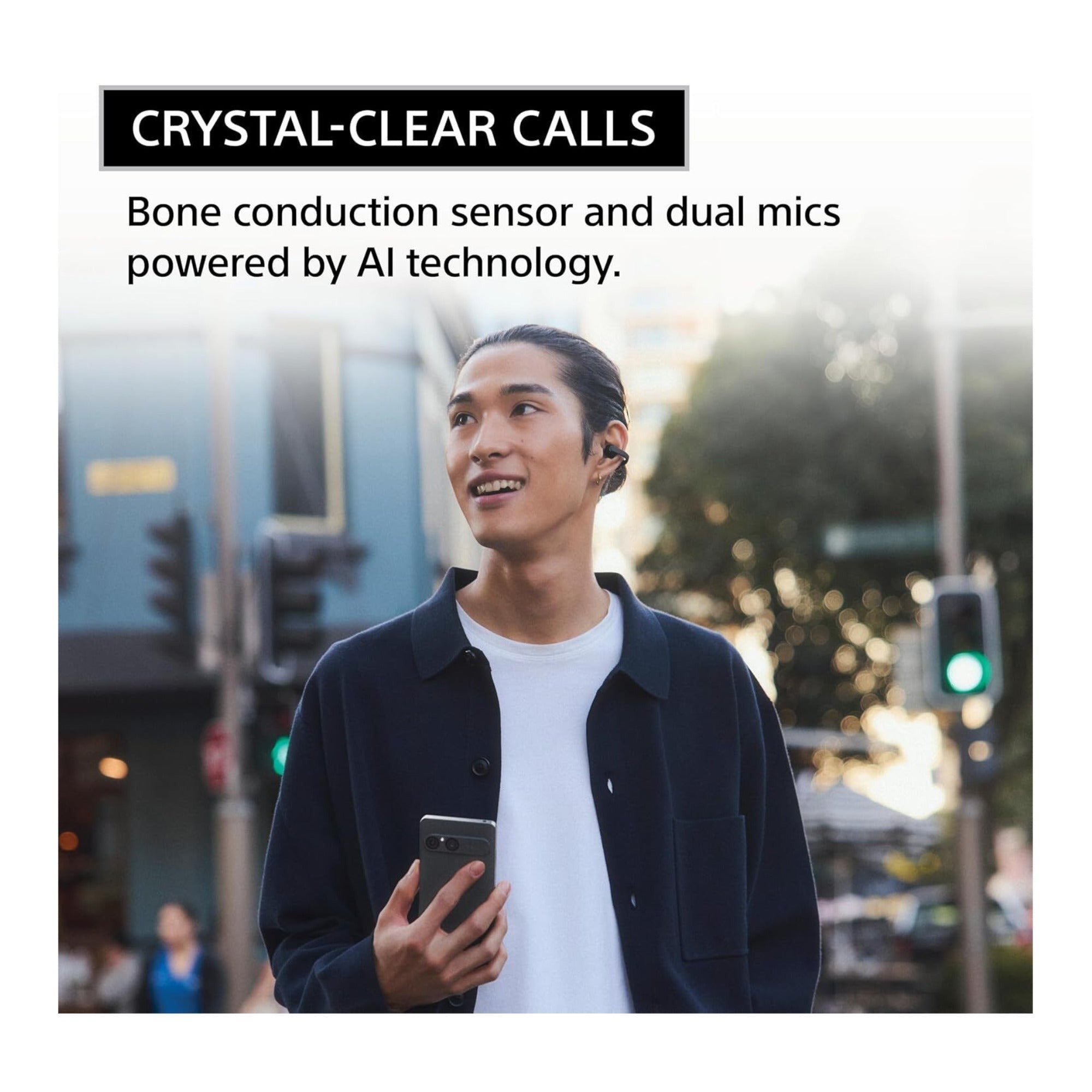 Sony LinkBuds Clip Open-Ear Truly Wireless Earbuds with Case Bundle (Greige)