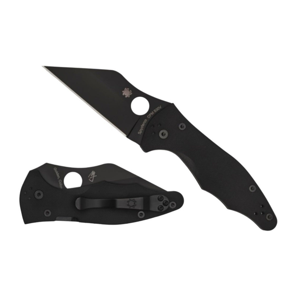 Spyderco Yojimbo 2 Hollow-Ground CPM S30V Stainless Steel Blade 7.69-Inch Folding Knife (Black)