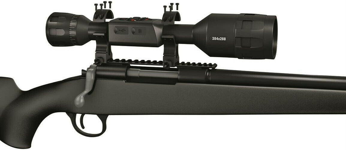 ATN Thor 4 384 x 288 1.25-5x Smart HD Thermal Rifle Scope and Dual Cantilever Scope Mount Bundle