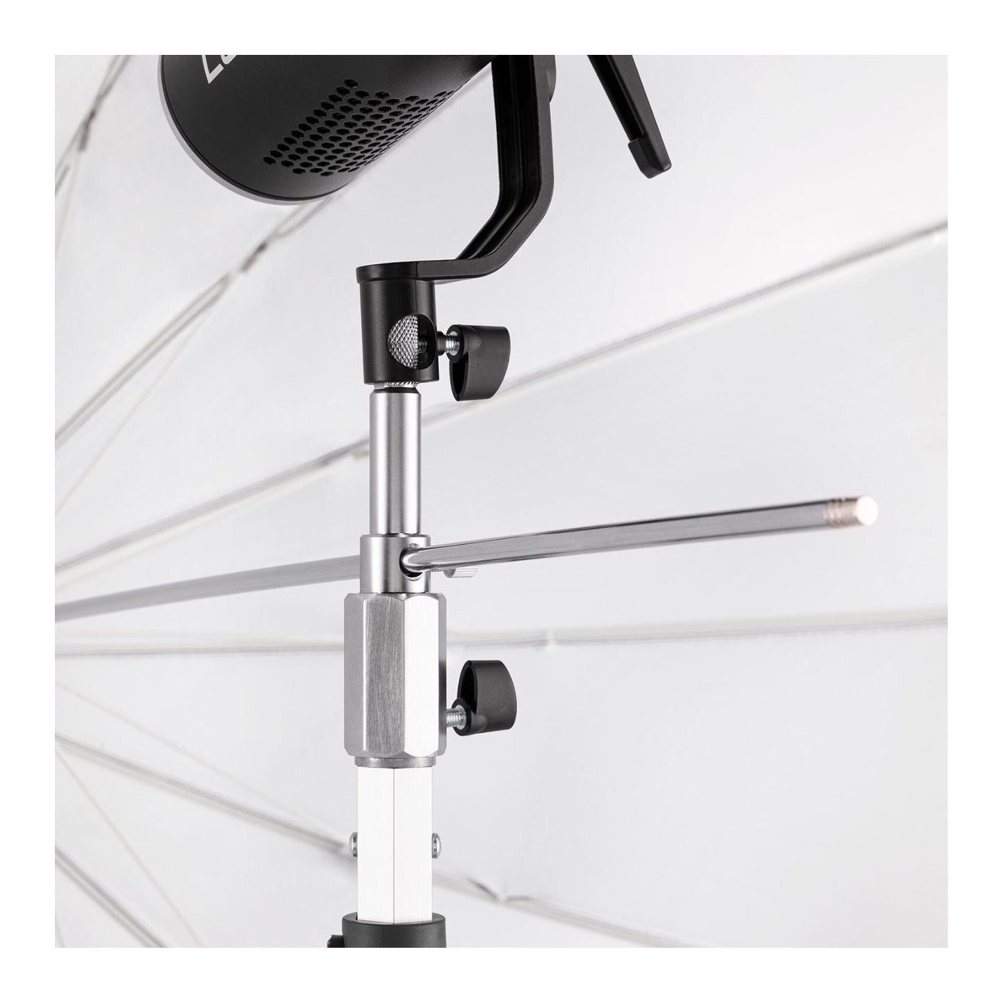 Westcott Paint Pole Portable Aluminum Adapter with Built-In Umbrella Receptacle and 2 Set Screws