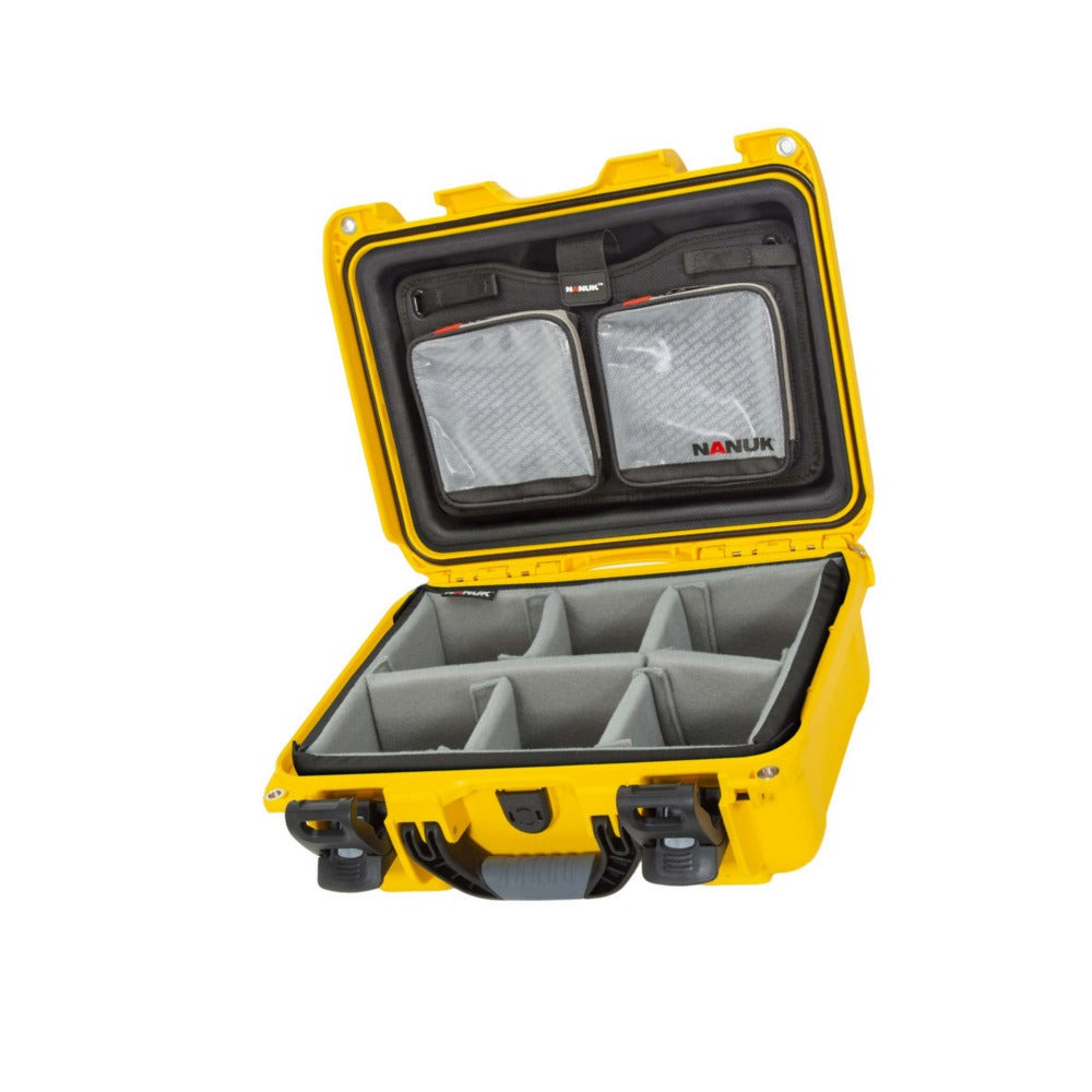 Nanuk 915 Pro IP67 Rated Impact-Resistant Hard Case with Soft Grip and Ergonomic Handle (Yellow)