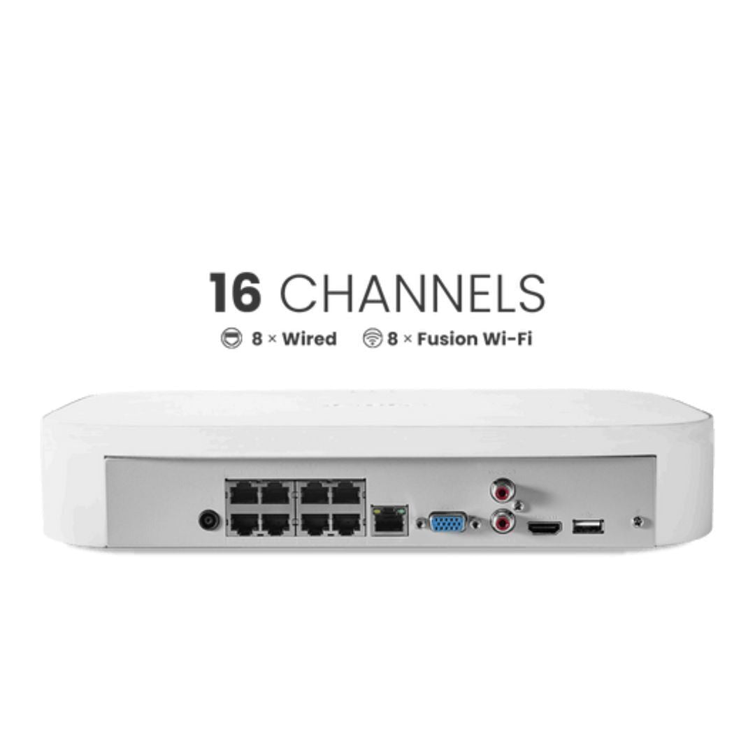 Lorex 4K 16-Camera Capable (8 Wired + 8 Fusion Wi-Fi) 2TB NVR System