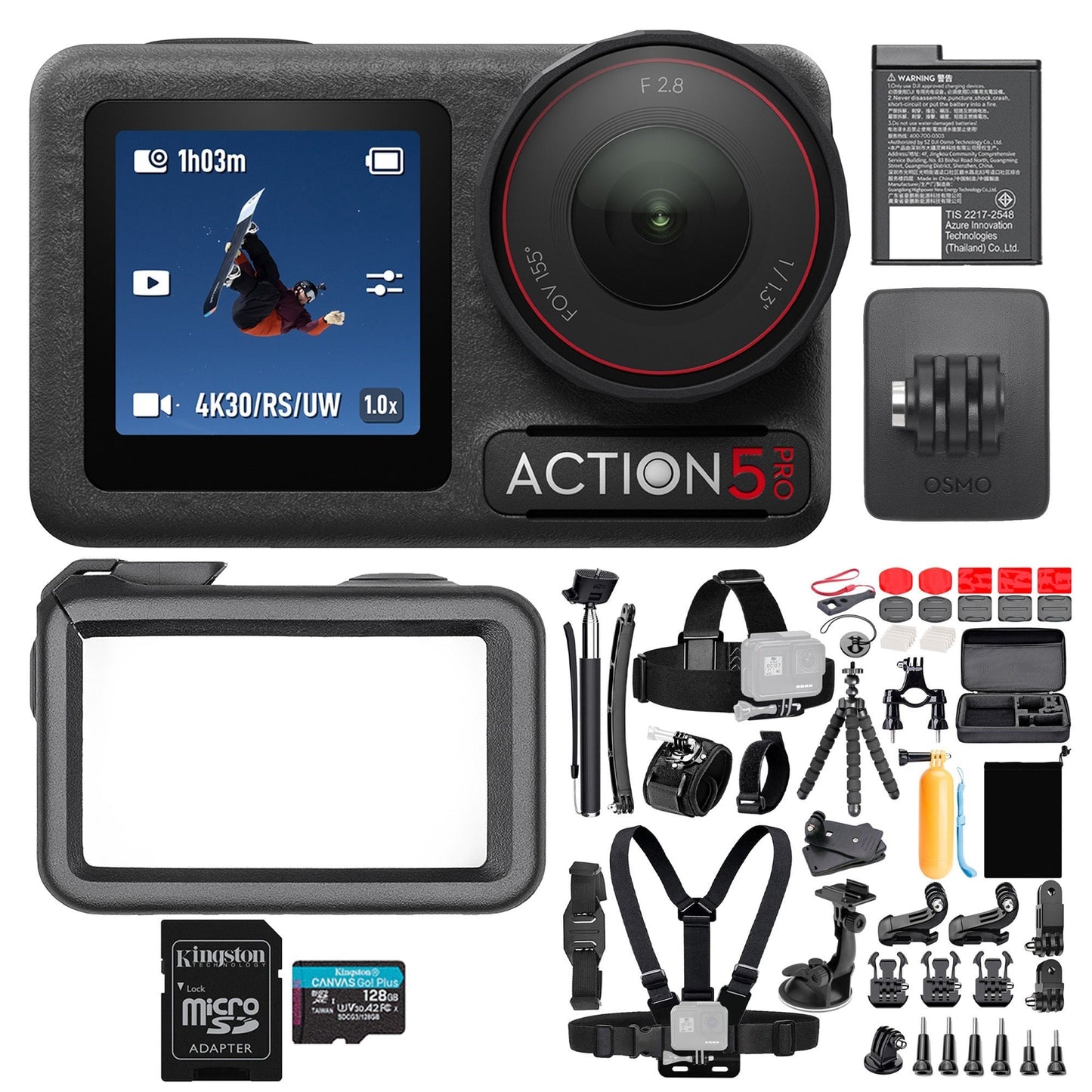 DJI Osmo Action 5 Pro Standard Combo with Refresh 1-Year Plan Bundle