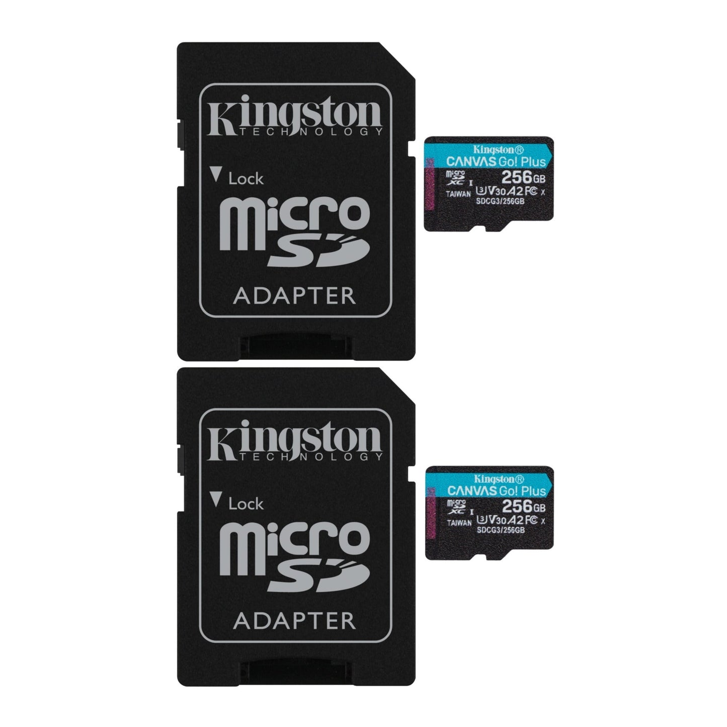 Kingston 256GB MicroSDXC Canvas Go Plus Memory Card (2-Pack)